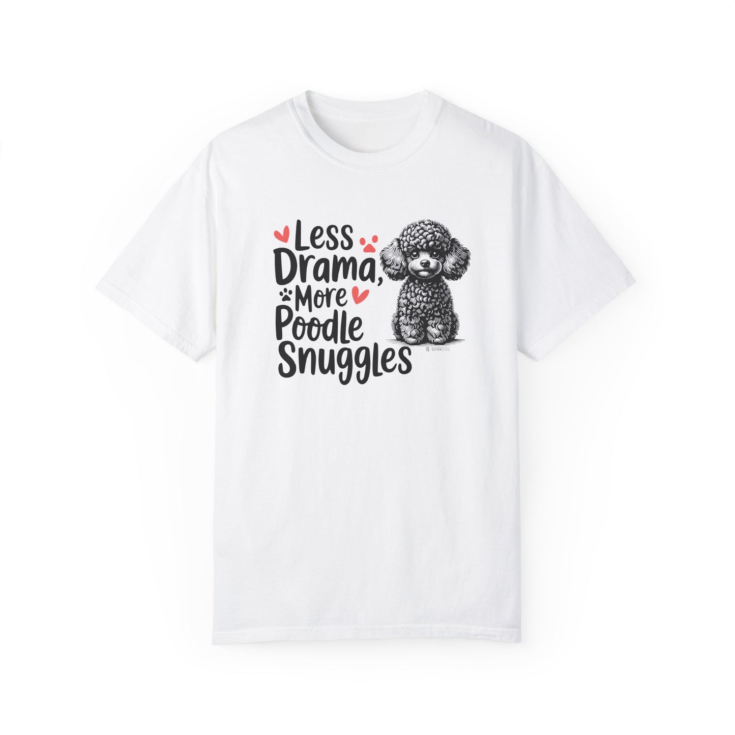 Poodle Lover T-shirt, Dog Owner Shirt, Cute Unisex Tee, Garment-Dyed Top, Dog Mom Dad Gift, Pet Lover Apparel, Animal Graphic Tee