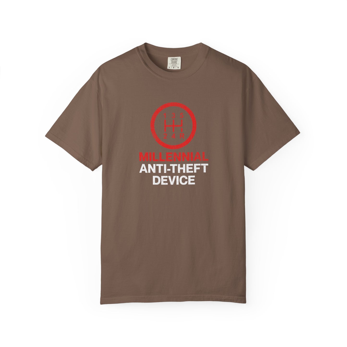 Millennial Anti-Theft Device T-Shirt, Quirky Design