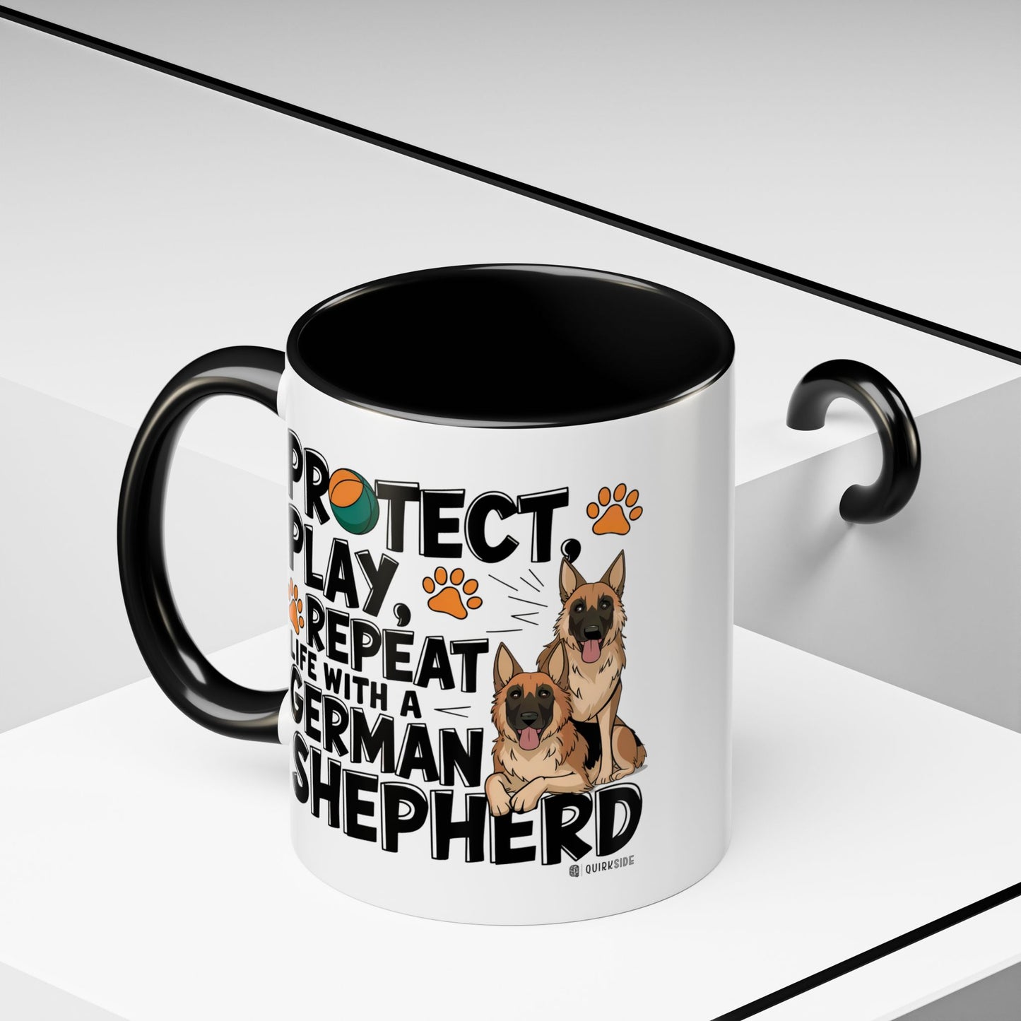 German Shepherd Lover's Accent Coffee Mug - Perfect Gift for Dog Owners, Pet Lovers, Birthdays, Holidays, Home Decor