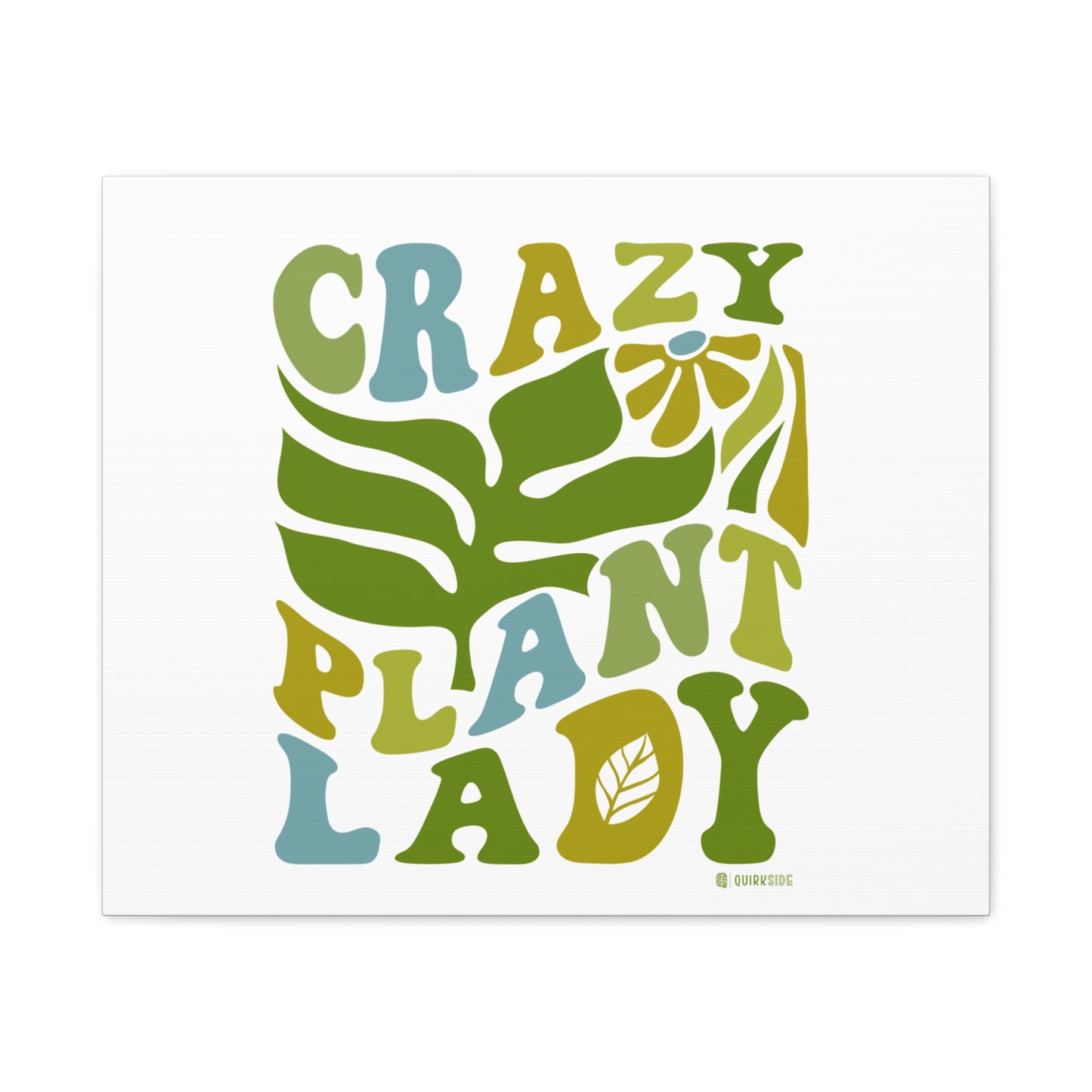 Matte Canvas Art - Crazy Plant Lady Wall Decor, Indoor Plant Lover Gift, Boho Home Accessories, Greenery Wall Art, Housewarming Present