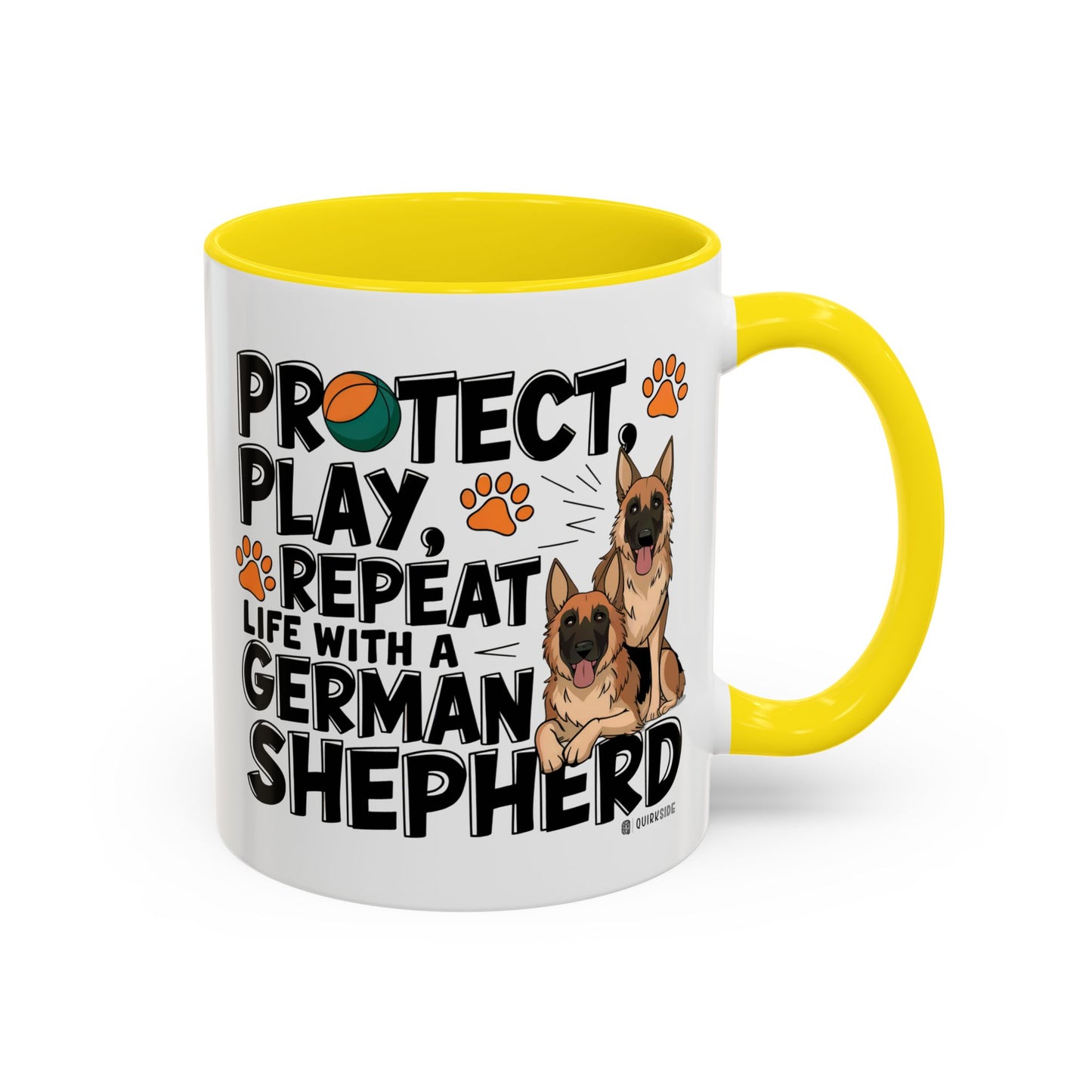 German Shepherd Lover's Accent Coffee Mug - Perfect Gift for Dog Owners, Pet Lovers, Birthdays, Holidays, Home Decor