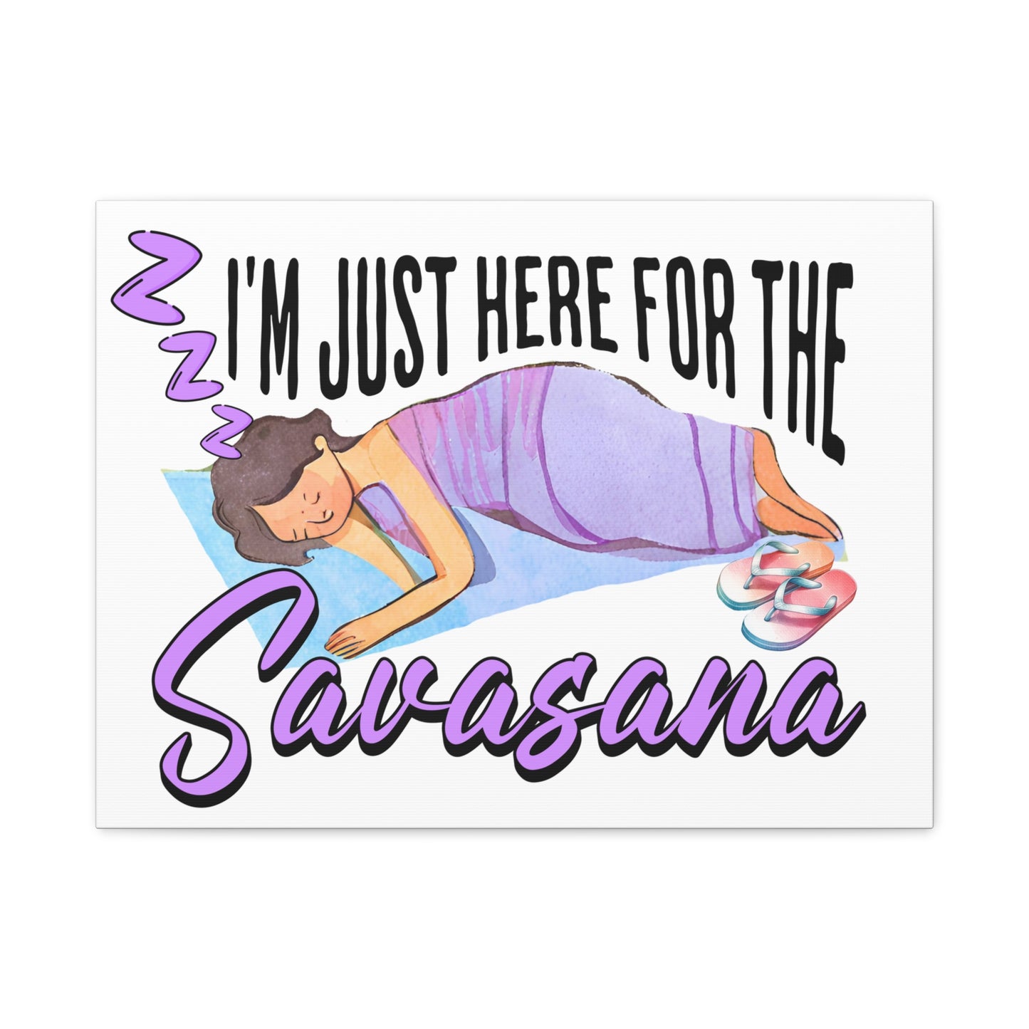 Savasana Wall Art, Yoga Decor, Relaxation Canvas, Mindfulness Gift, Bedroom Art, Unique Yoga Print, Meditation Decor