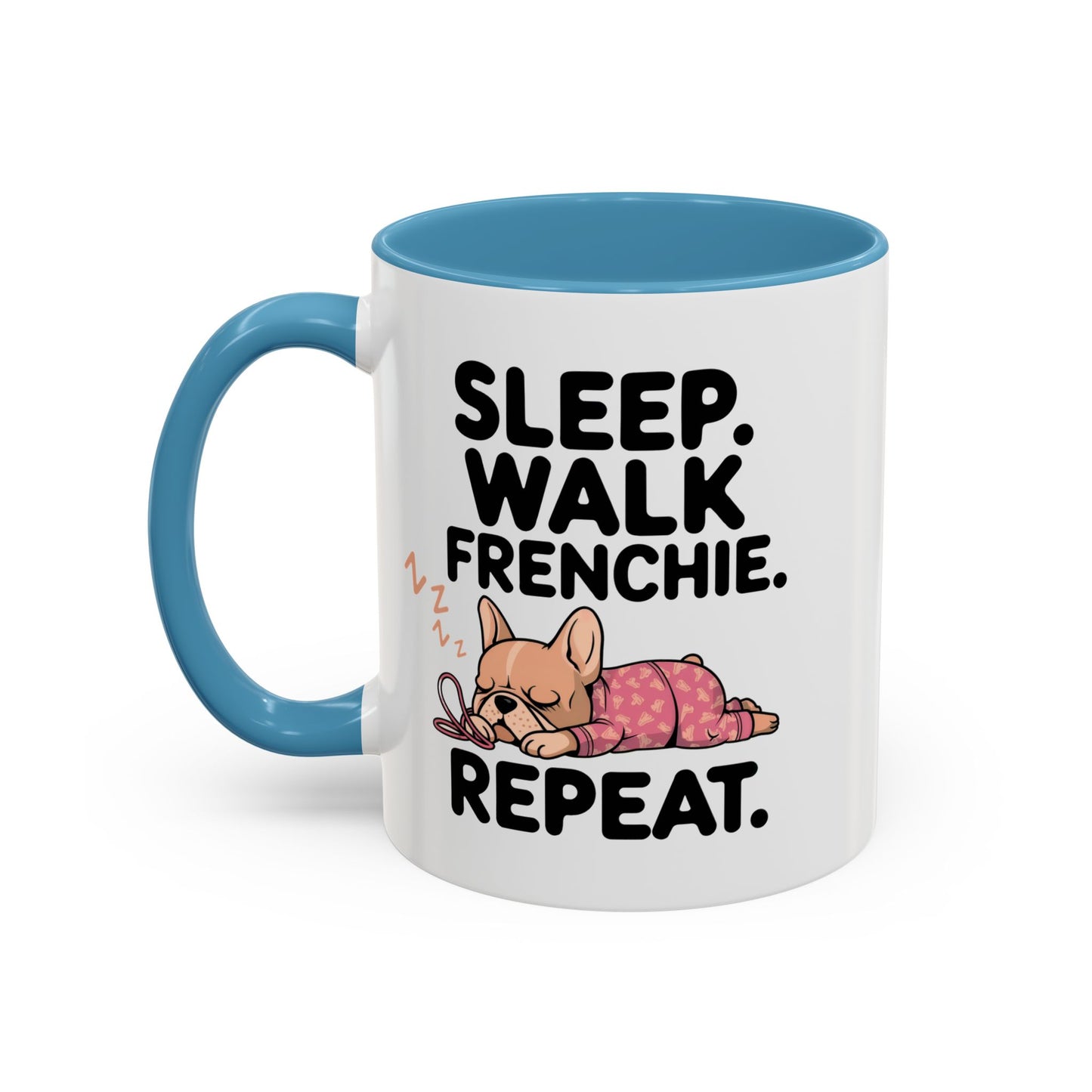 French Bulldog Coffee Mug with Cute Sleepy Design, Dog Lover Gift, Humorous Mug, Pet Owner Essentials, Frenchie Appreciation