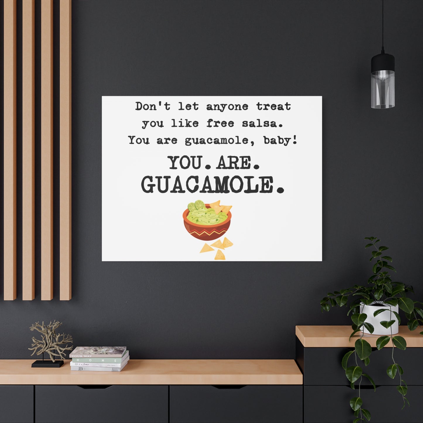 Guacamole Quote Canvas Art, Kitchen Decor, Funny Wall Art, Gift for Foodies, Home Decoration