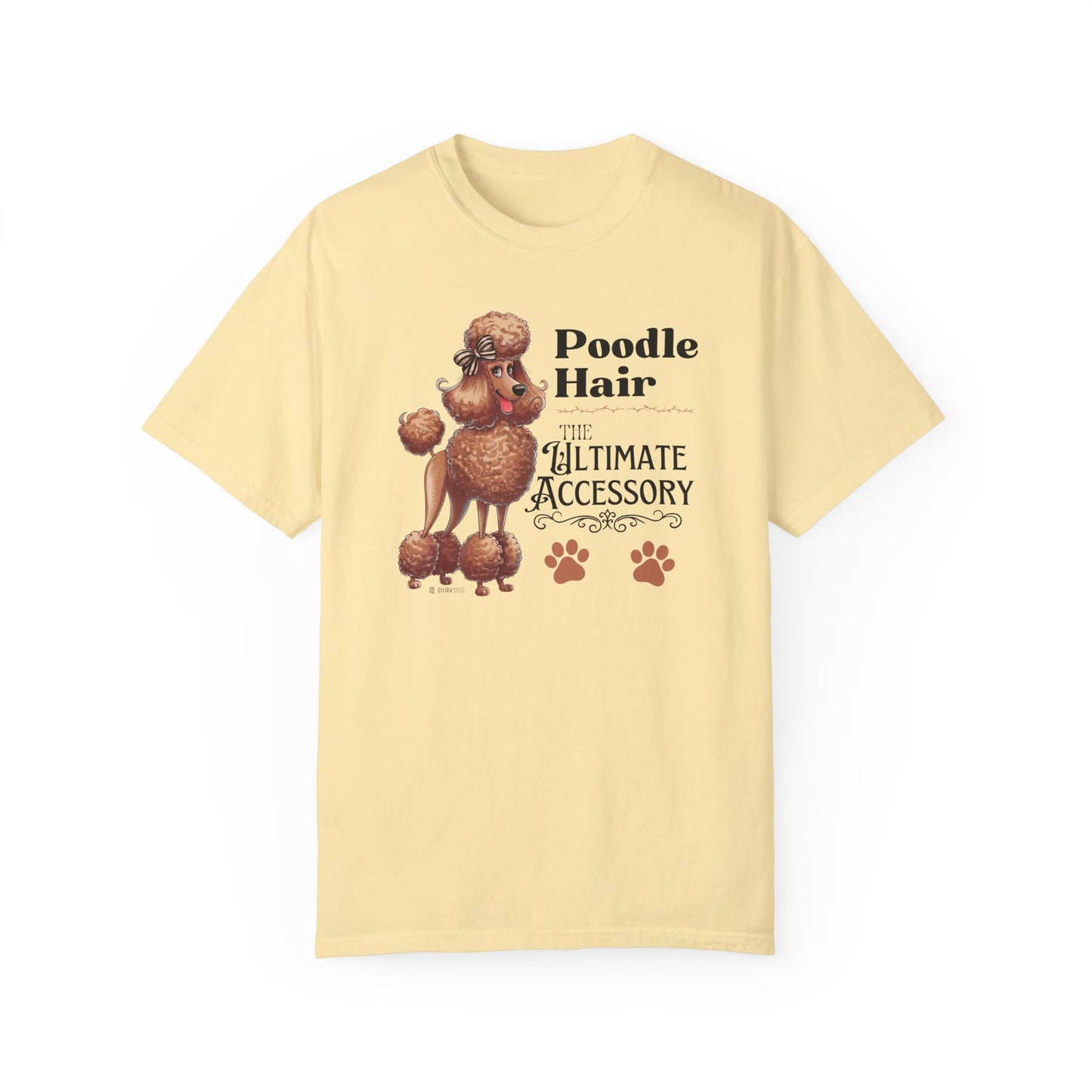 Poodle Lover T-shirt, Dog Owner Shirt, Cute Unisex Tee, Garment-Dyed Top, Dog Mom Dad Gift, Pet Lover Apparel, Animal Graphic Tee