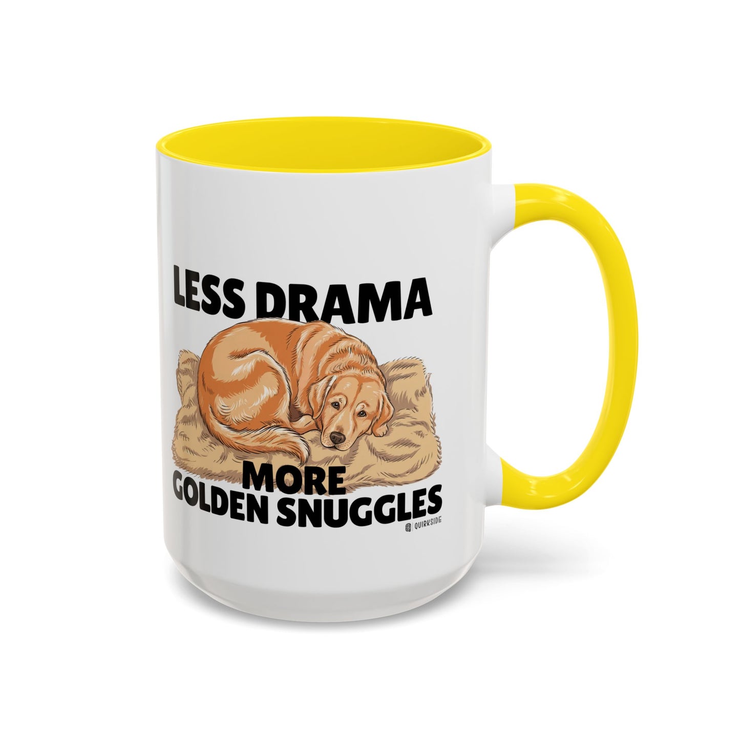 Golden Snuggles Coffee Mug - Less Drama More Snuggles, Dog Lover Gift, Perfect for Home, Funny Dog Mug, Pet Owner Treat