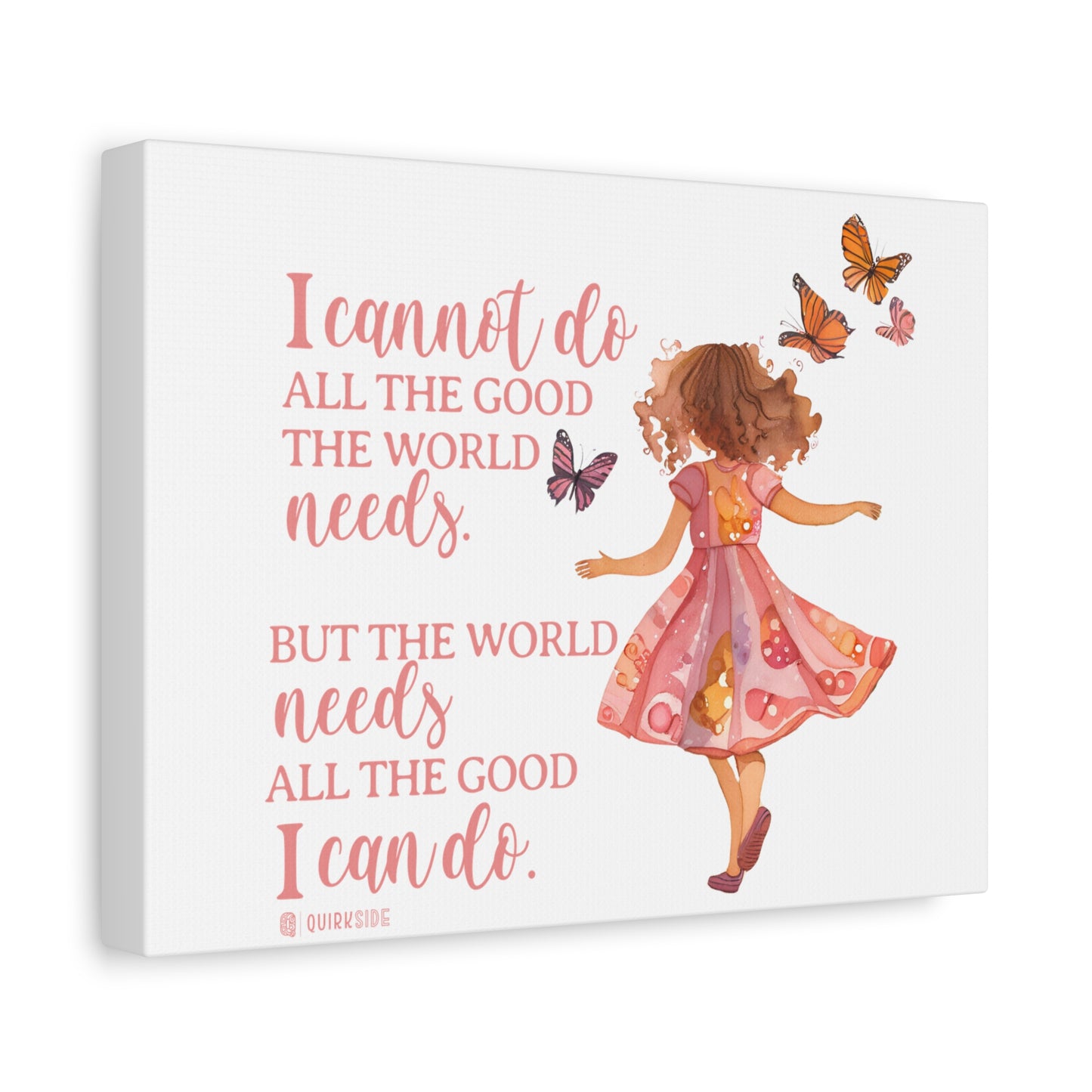 Inspirational Wall Art Canvas, Motivational Home Decor, Butterfly Quote Print, Gift for Her, Positive Vibes Wall Decor