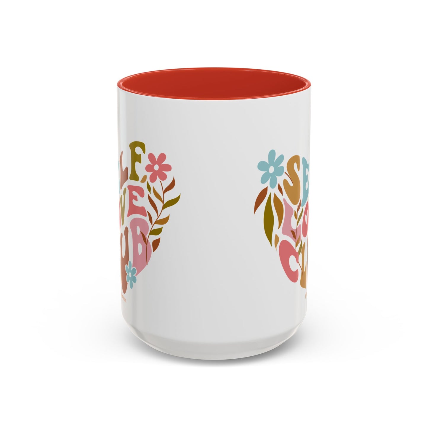 Self Love Club Coffee Mug - Empowering Floral Design, Great for Gifts, Self-Care, Friends, Motivational Mugs