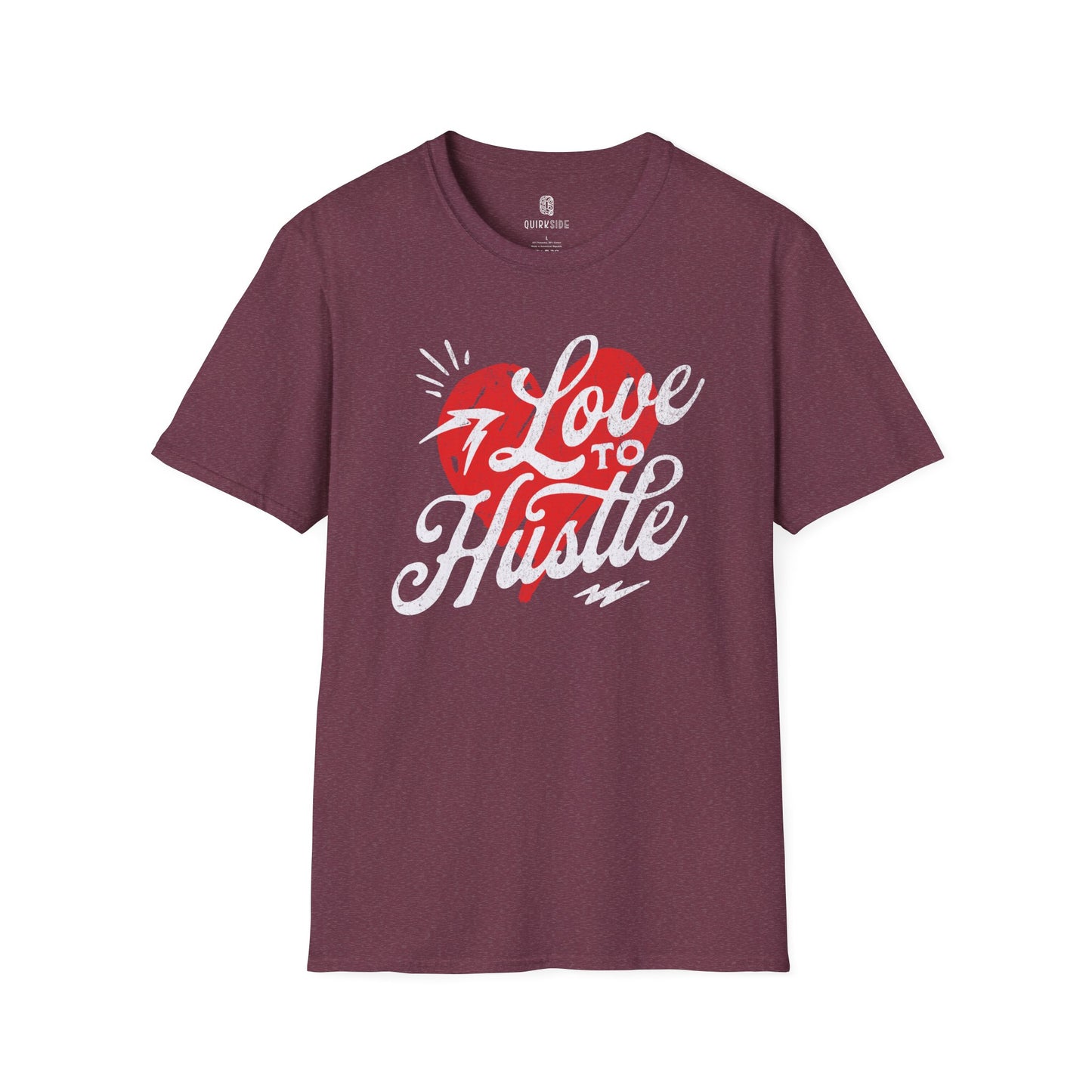 Hustle Graphic Tee, Motivational Shirt, Workout Top, Fitness T-Shirt, Inspirational Apparel - Quirkside Creations