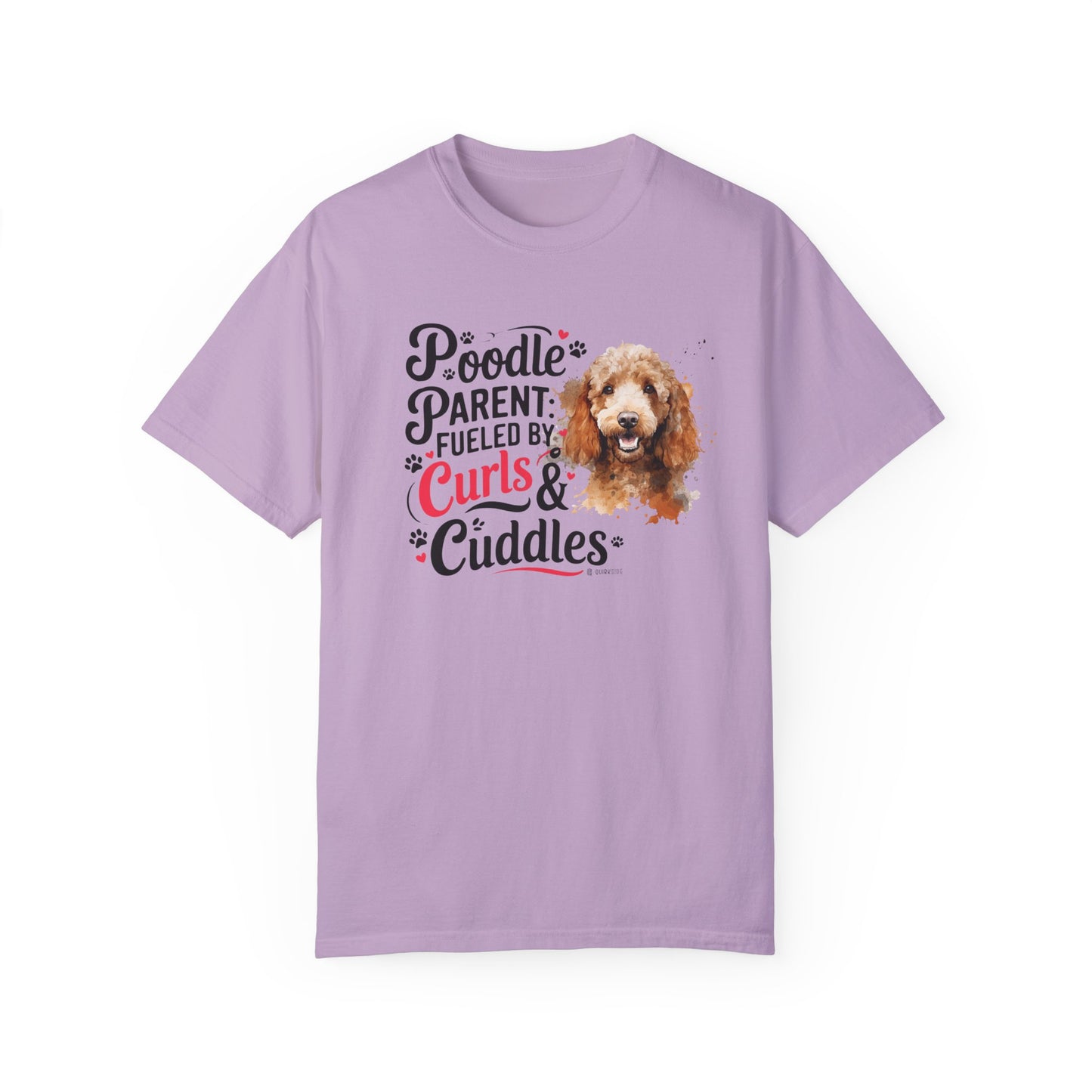 Poodle Lover T-shirt, Dog Owner Shirt, Cute Unisex Tee, Garment-Dyed Top, Dog Mom Dad Gift, Pet Lover Apparel, Animal Graphic Tee