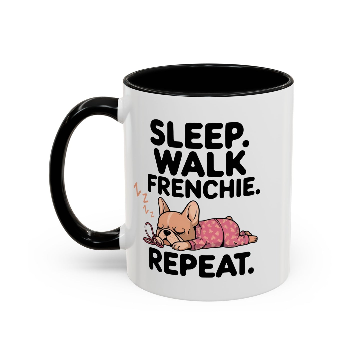 French Bulldog Coffee Mug with Cute Sleepy Design, Dog Lover Gift, Humorous Mug, Pet Owner Essentials, Frenchie Appreciation