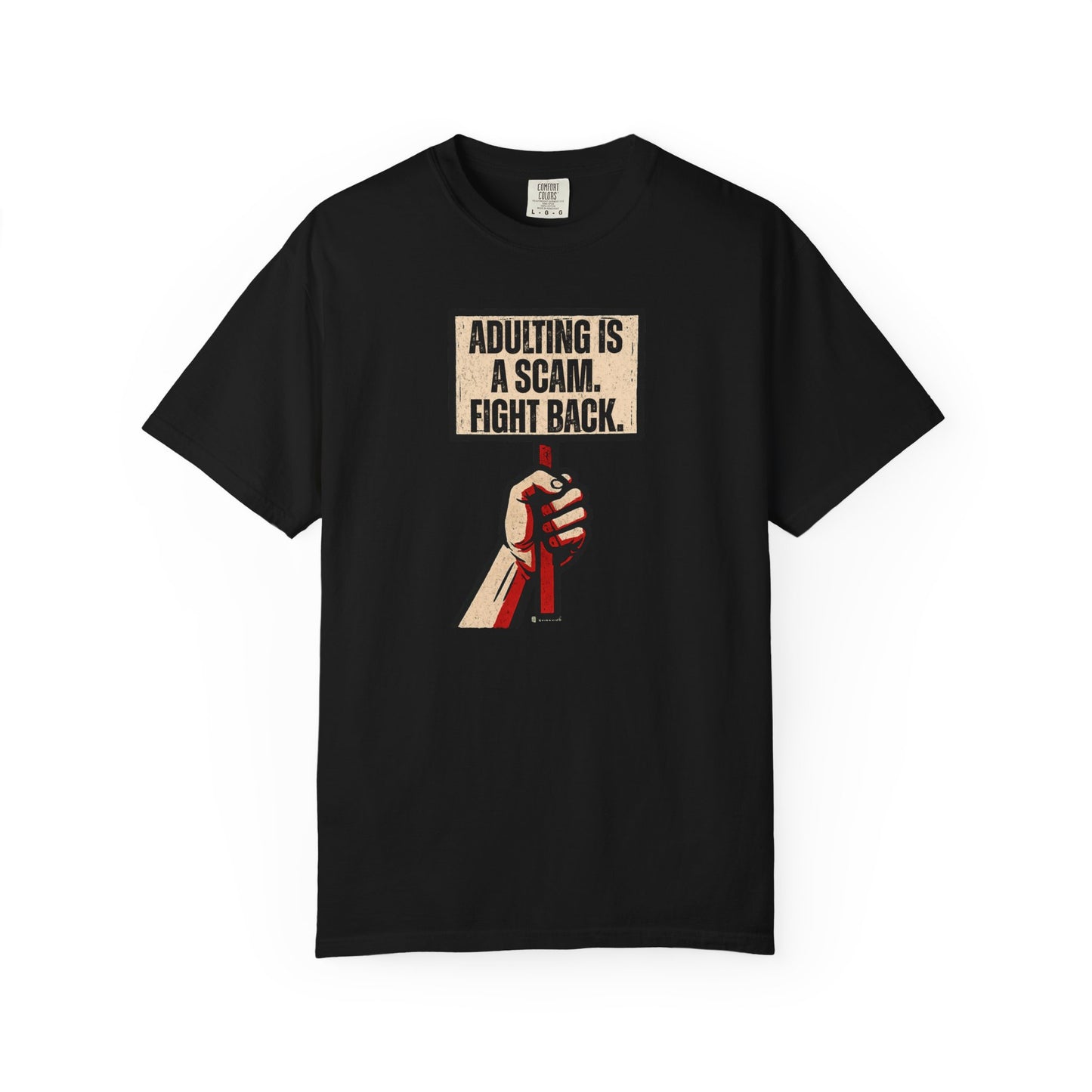 Adulting Is A Scam T-Shirt, Funny Unisex Tee, Gift for Millennials, Casual Wear, Humor Shirt, Relaxed Fit T-Shirt