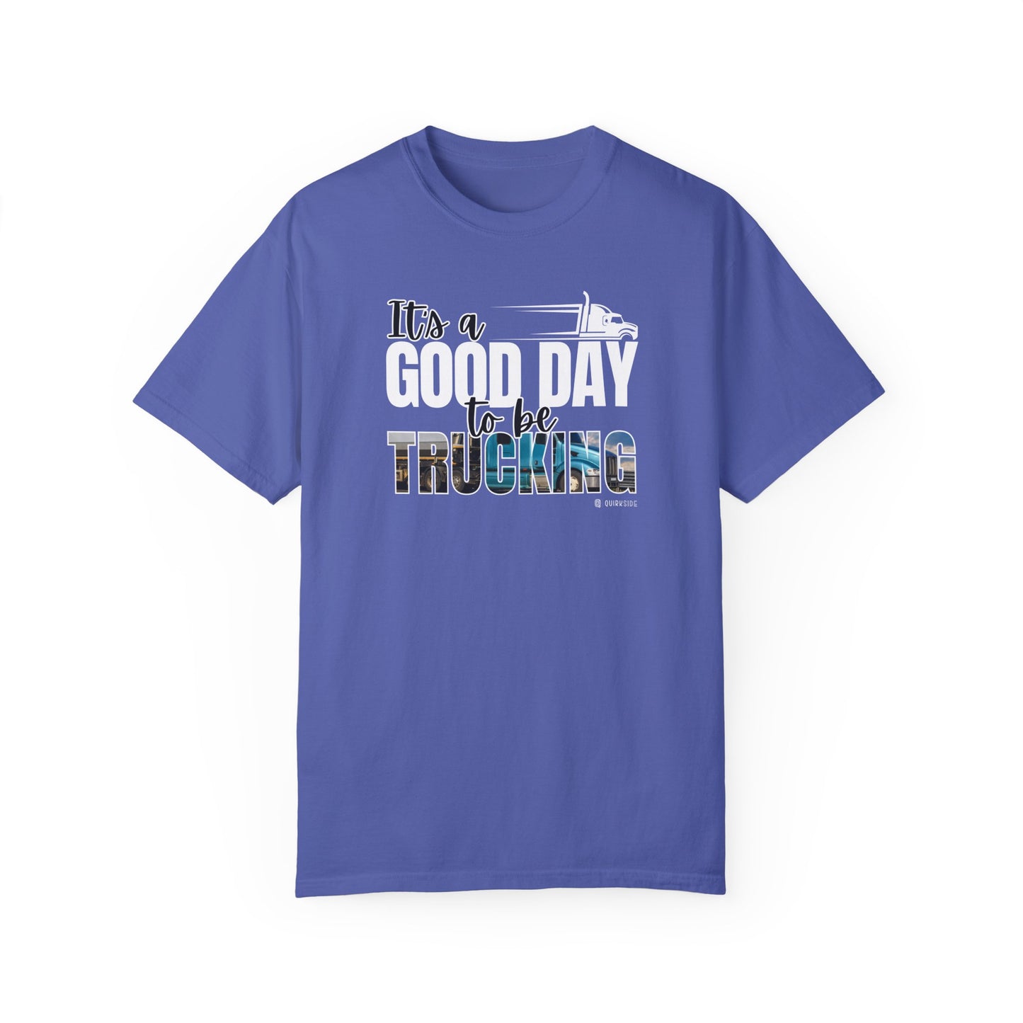 Trucking T-shirt, Truckers Tee, Highway Driver Shirt, On The Road Top, Unisex Tee, Comfortable Garment-Dyed Shirt
