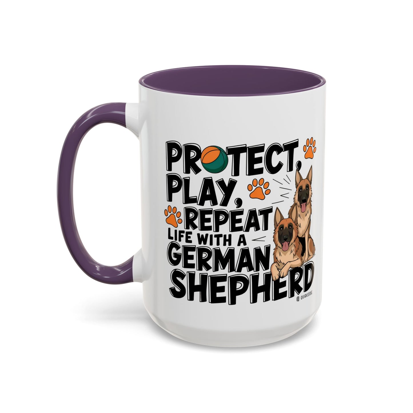 German Shepherd Lover's Accent Coffee Mug - Perfect Gift for Dog Owners, Pet Lovers, Birthdays, Holidays, Home Decor
