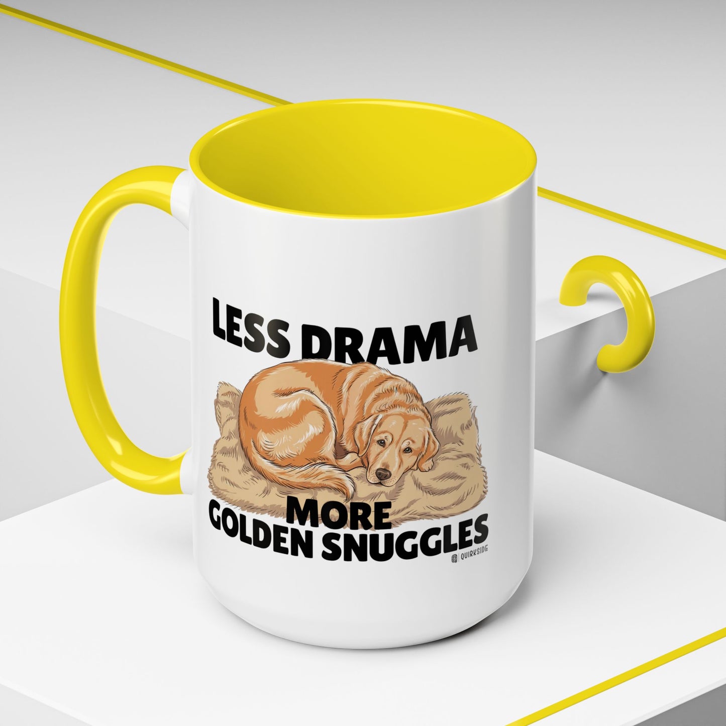Golden Snuggles Coffee Mug - Less Drama More Snuggles, Dog Lover Gift, Perfect for Home, Funny Dog Mug, Pet Owner Treat