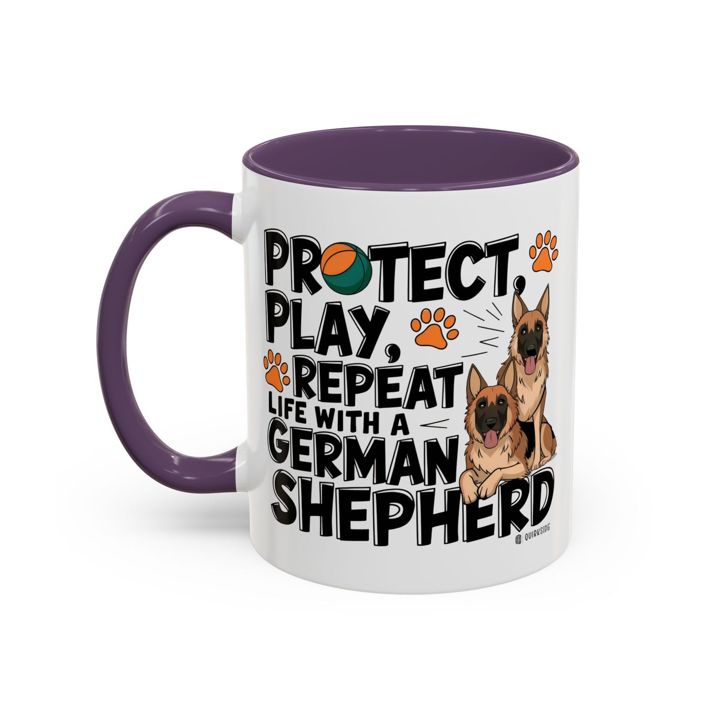 German Shepherd Lover's Accent Coffee Mug - Perfect Gift for Dog Owners, Pet Lovers, Birthdays, Holidays, Home Decor