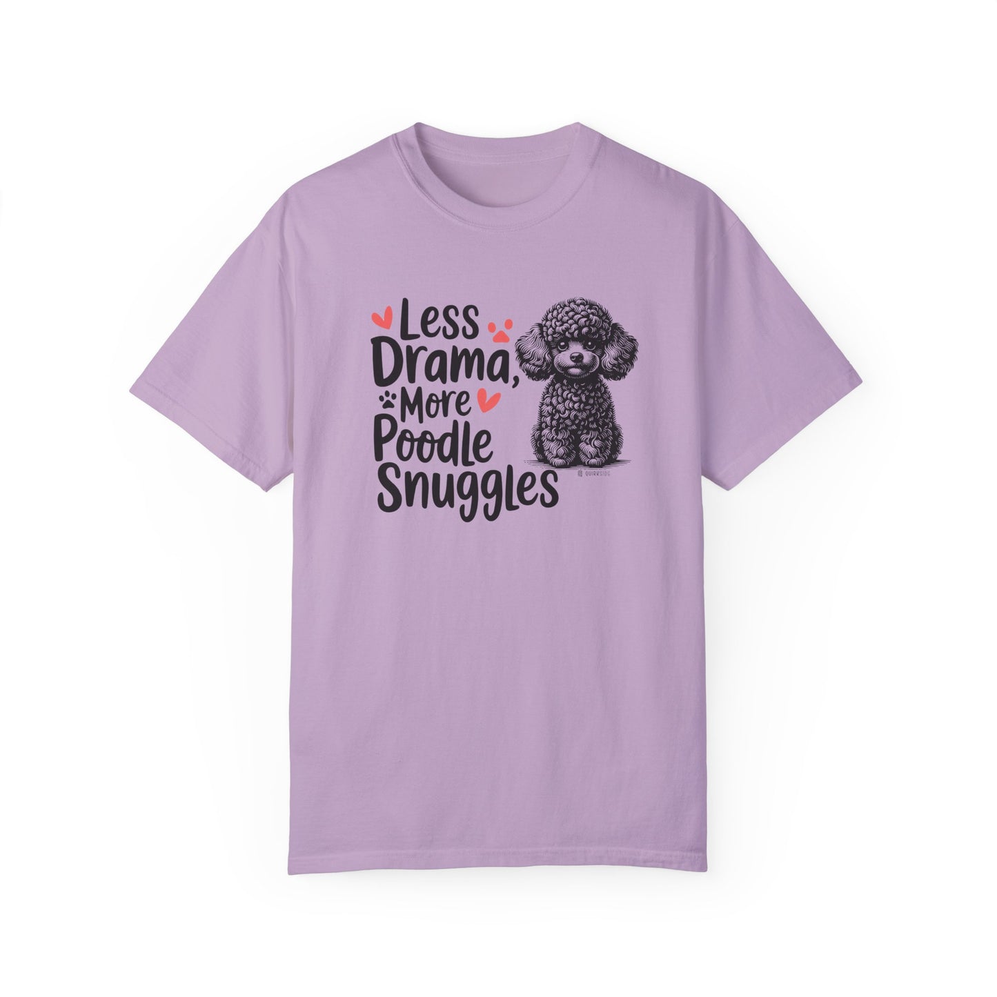 Poodle Lover T-shirt, Dog Owner Shirt, Cute Unisex Tee, Garment-Dyed Top, Dog Mom Dad Gift, Pet Lover Apparel, Animal Graphic Tee