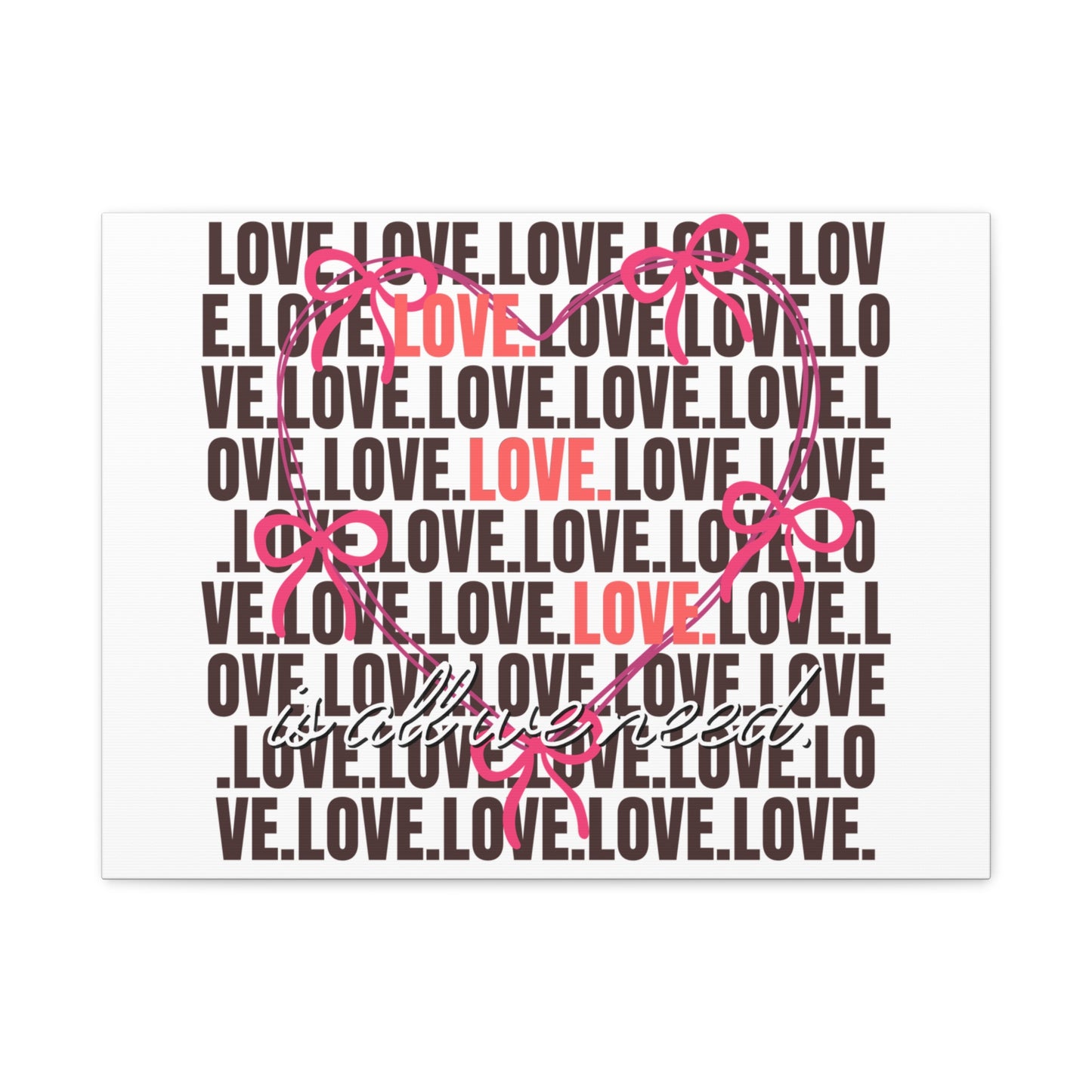 Love-Themed Canvas Art, Heart Wall Decor, Valentine's Gift, Romantic Home Decor, Engagement Present