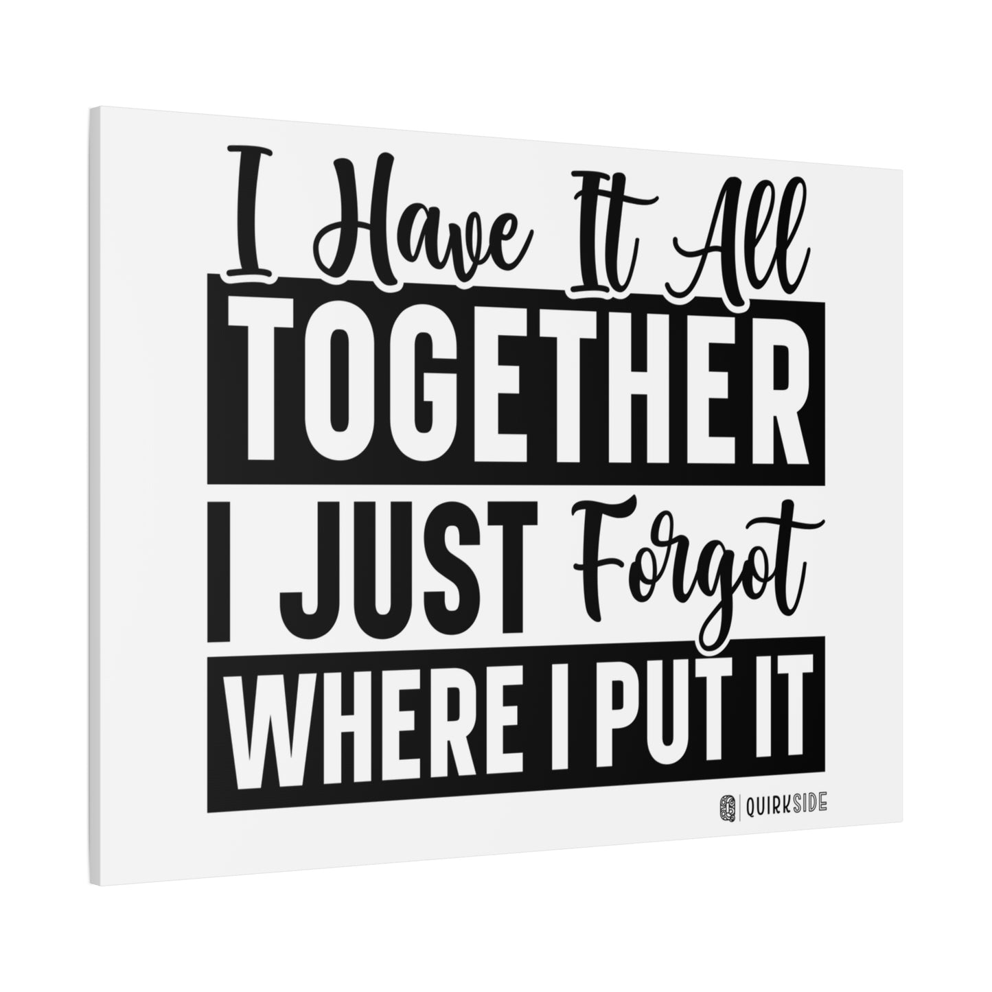 Humorous Wall Art Canvas, Fun Home Decor, Gift for Friends, Quirky Art Print, Motivational Canvas