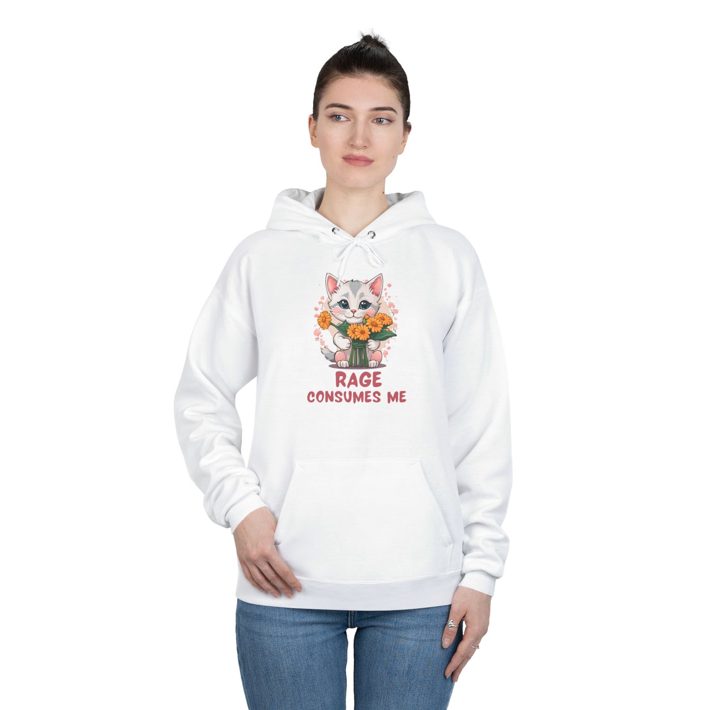 Cute Kitten Hoodie Sweatshirt, Cute Cat Lover Gift, Funny Animal Lover Jumper, Sarcastic Pet Owner Pullover, Hilarious Cat Lady - Quirkside Creations