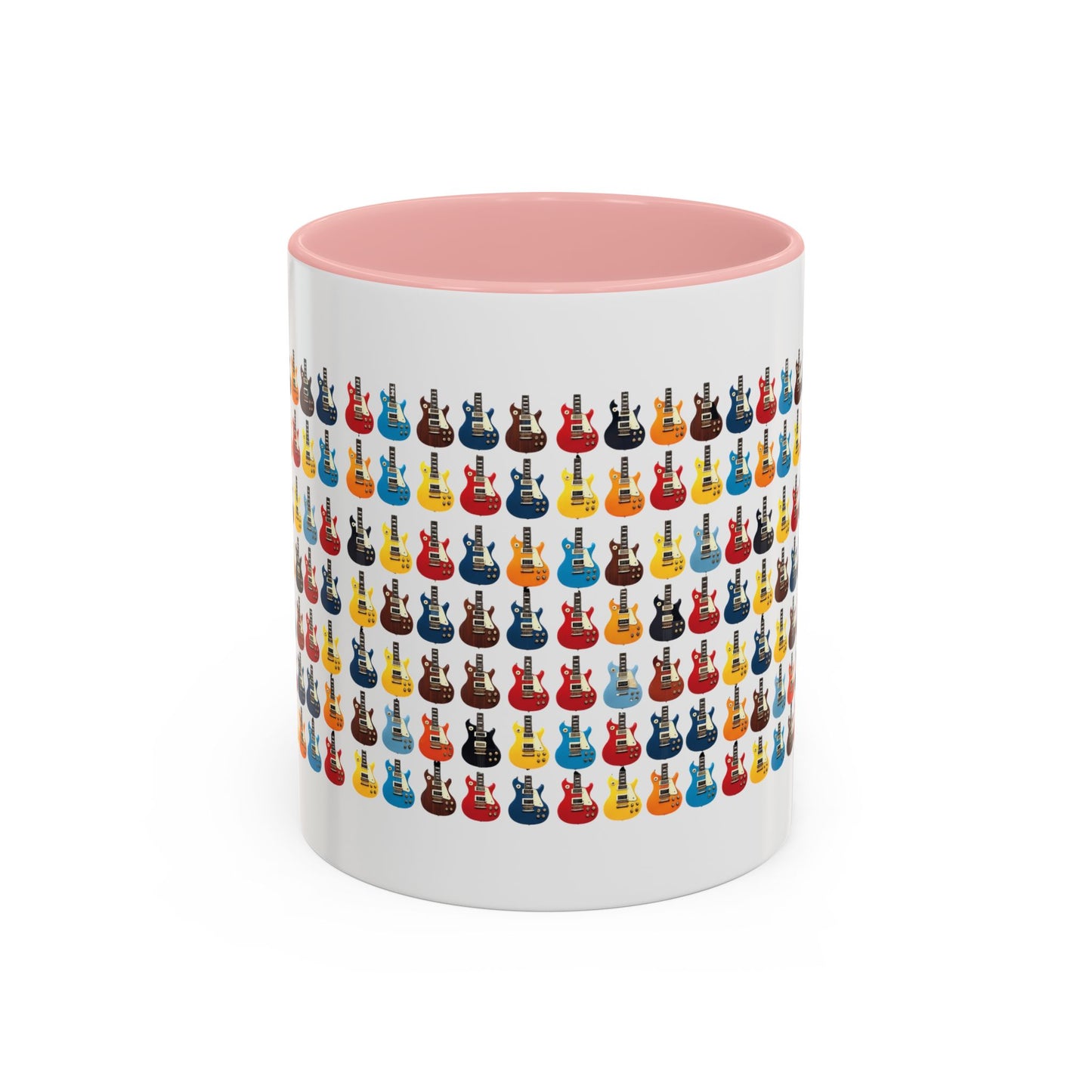 Coffee Mug - Wall of Guitars Design - Music Lover Gift