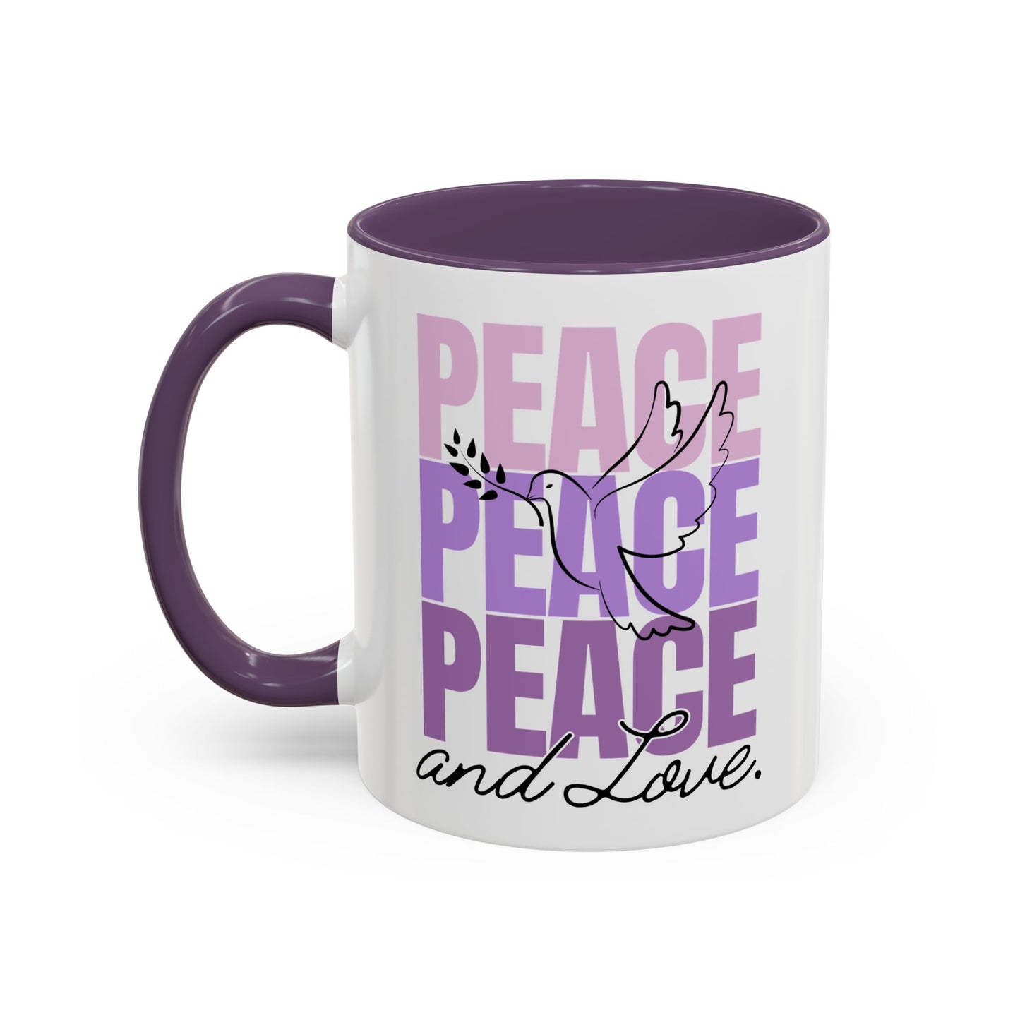 Peace and Love Accent Mug