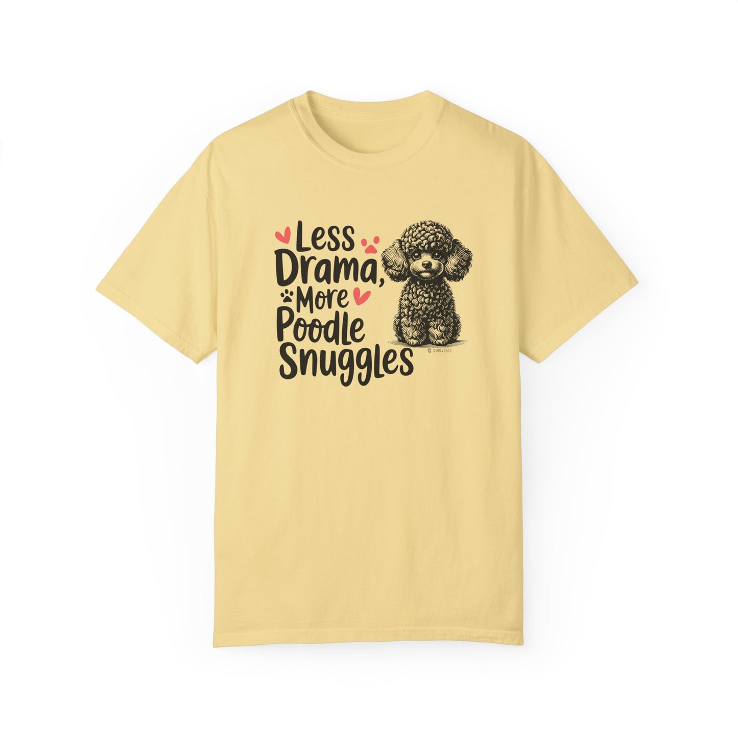 Poodle Lover T-shirt, Dog Owner Shirt, Cute Unisex Tee, Garment-Dyed Top, Dog Mom Dad Gift, Pet Lover Apparel, Animal Graphic Tee