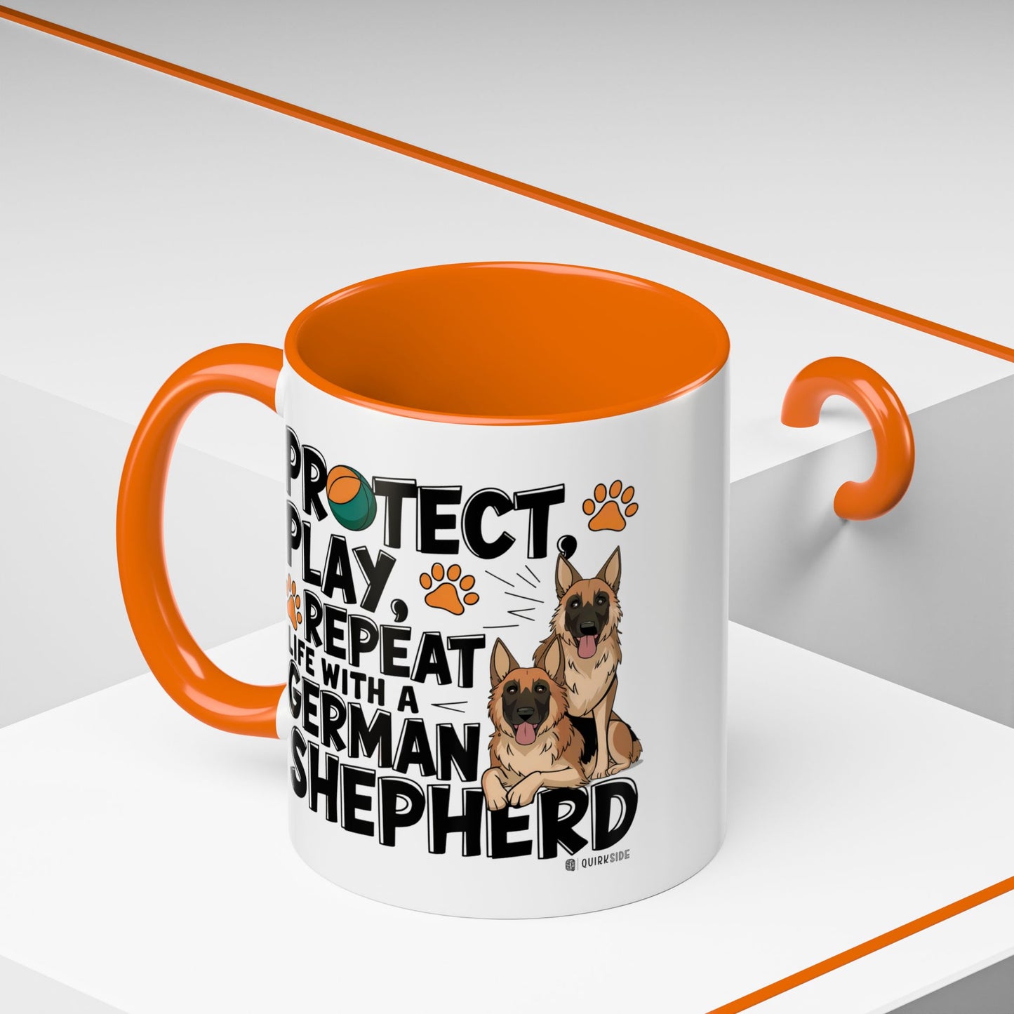 German Shepherd Lover's Accent Coffee Mug - Perfect Gift for Dog Owners, Pet Lovers, Birthdays, Holidays, Home Decor