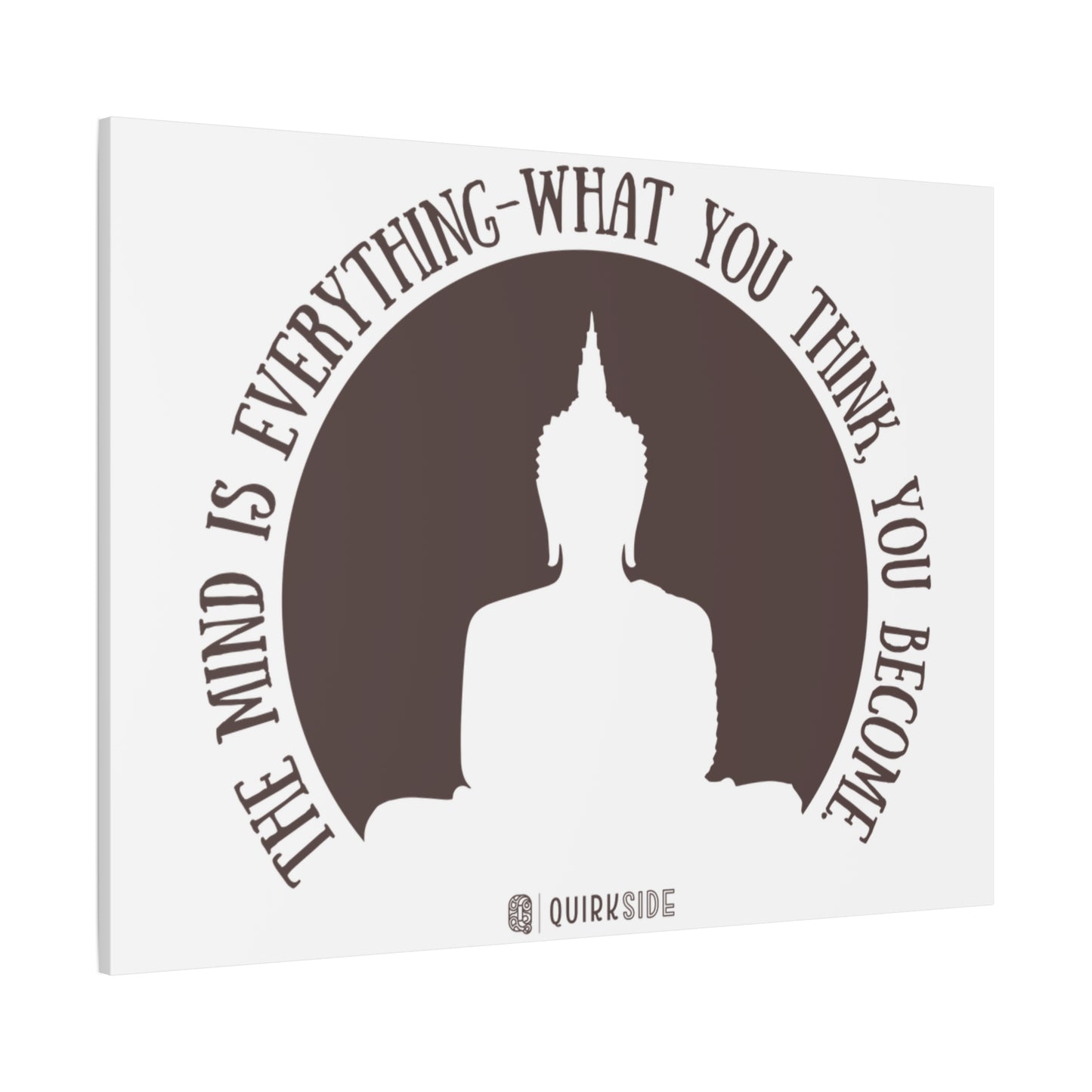 Mindfulness Buddha Canvas Art, Inspirational Wall Decor, Meditation Quote Print, Zen Home Decor, Gift for Yogis and Mindfulness Lovers