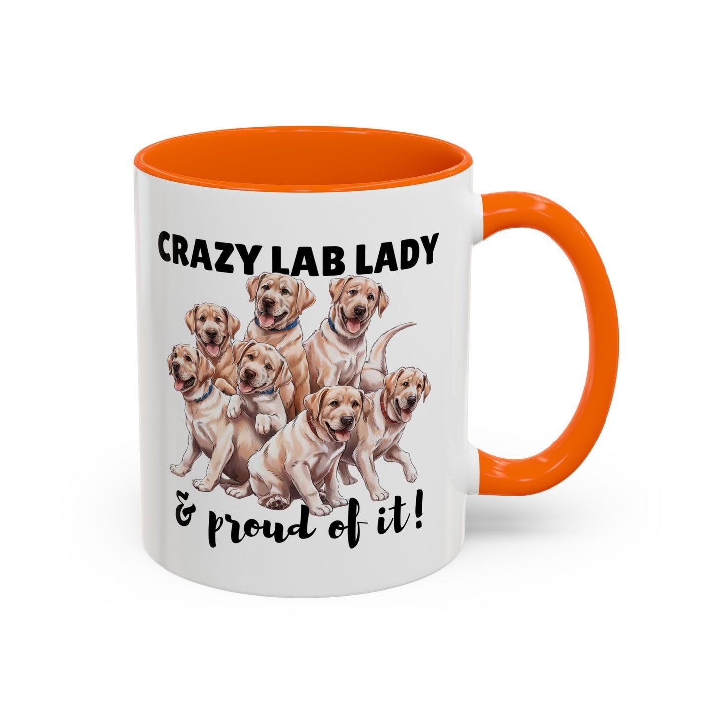 Crazy Lab Lady Coffee Mug - Dog Lover Gift, Pet Mom Mug, Funny Lab Dog Mug, Coffee Cup for Dog Owners, Animal Lover's Accessories