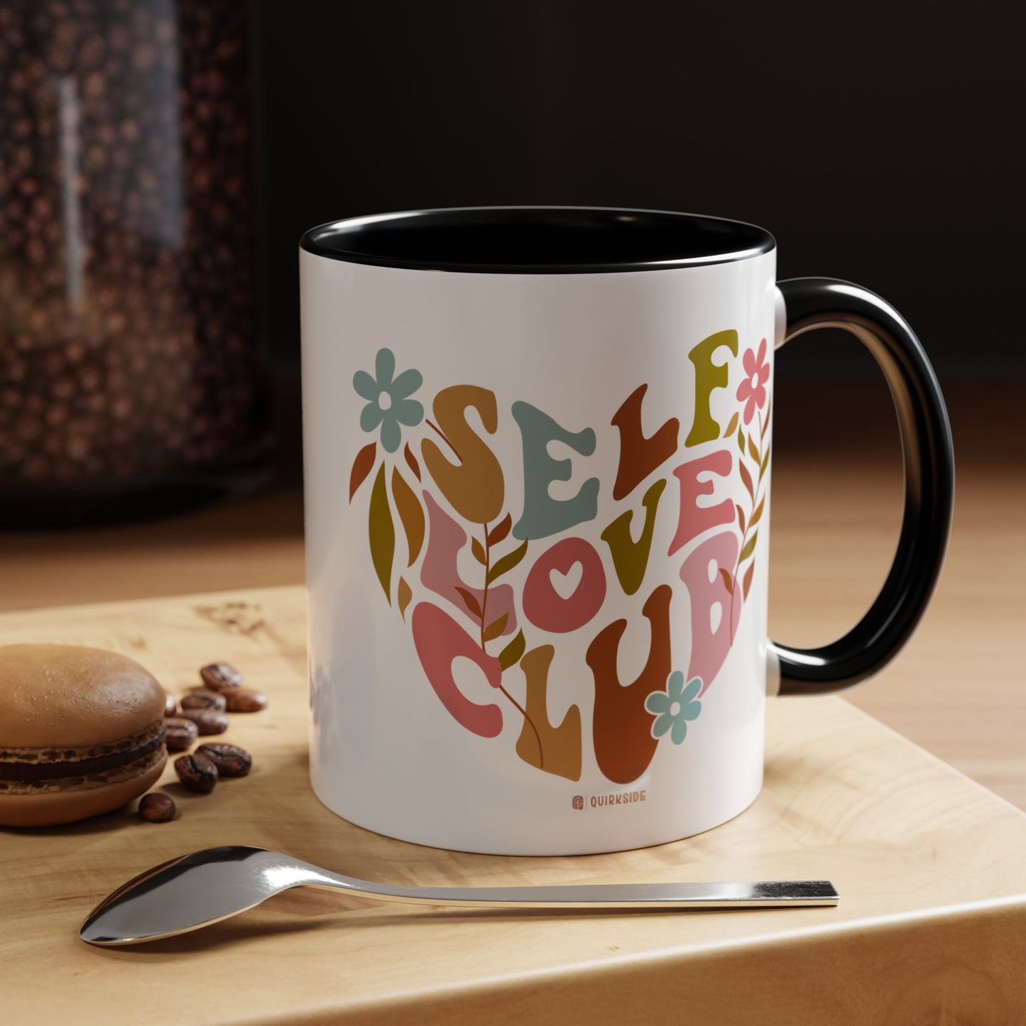 Self Love Club Coffee Mug - Empowering Floral Design, Great for Gifts, Self-Care, Friends, Motivational Mugs
