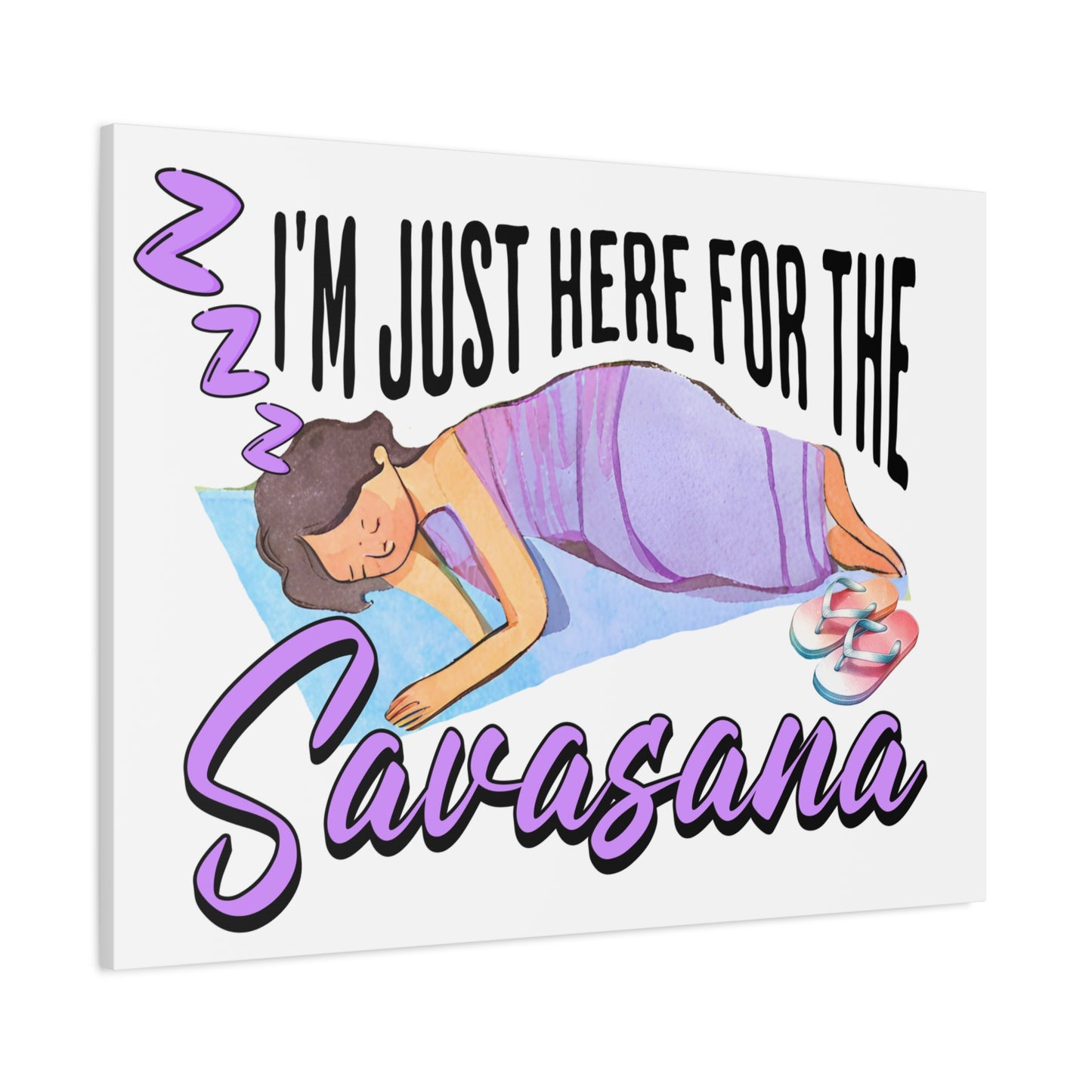 Savasana Wall Art, Yoga Decor, Relaxation Canvas, Mindfulness Gift, Bedroom Art, Unique Yoga Print, Meditation Decor