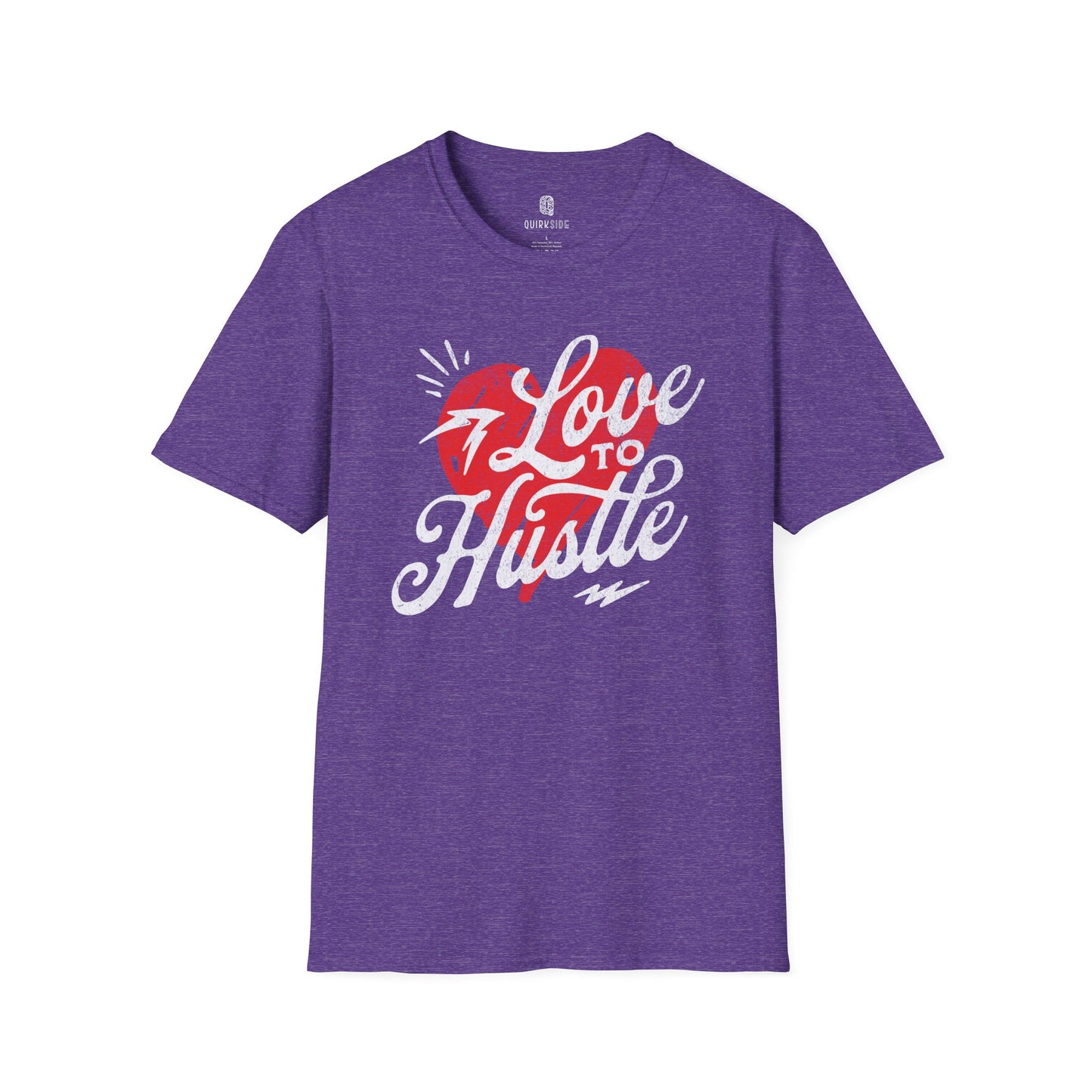 Hustle Graphic Tee, Motivational Shirt, Workout Top, Fitness T-Shirt, Inspirational Apparel - Quirkside Creations
