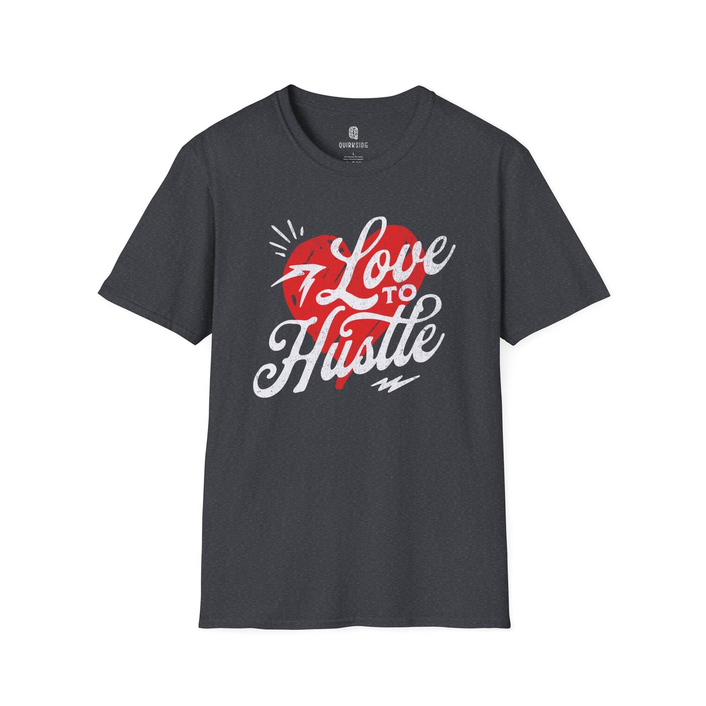 Hustle Graphic Tee, Motivational Shirt, Workout Top, Fitness T-Shirt, Inspirational Apparel - Quirkside Creations