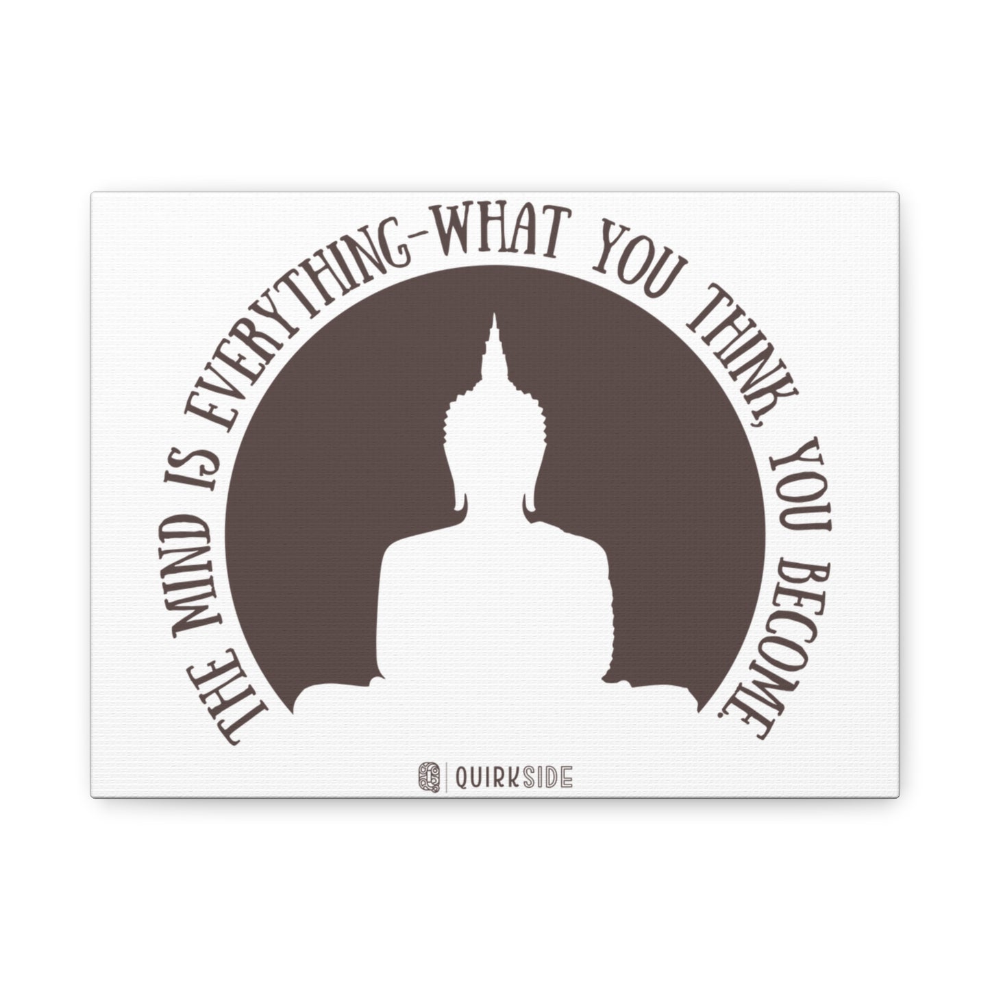 Mindfulness Buddha Canvas Art, Inspirational Wall Decor, Meditation Quote Print, Zen Home Decor, Gift for Yogis and Mindfulness Lovers