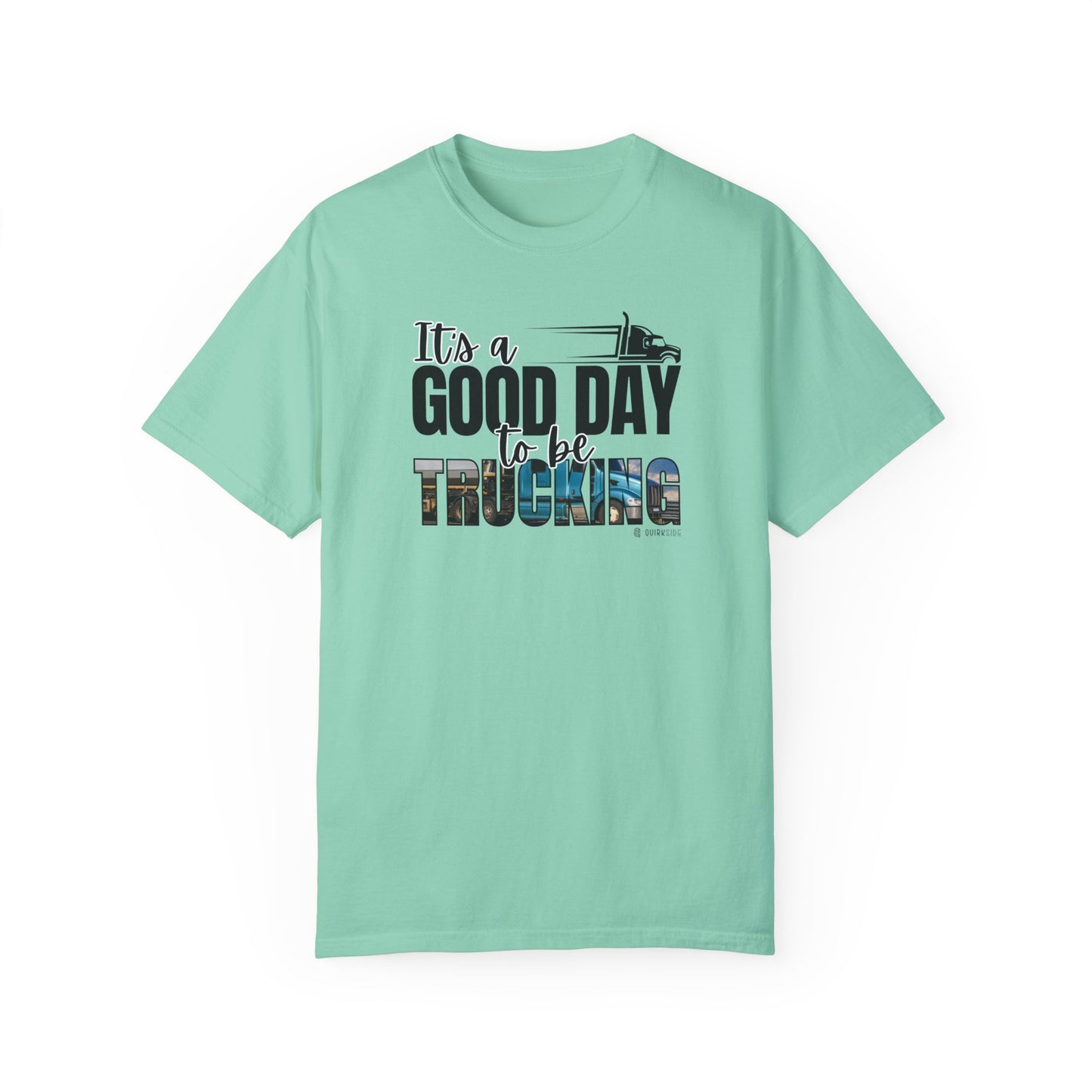 Trucking T-shirt, Truckers Tee, Highway Driver Shirt, On The Road Top, Unisex Tee, Comfortable Garment-Dyed Shirt