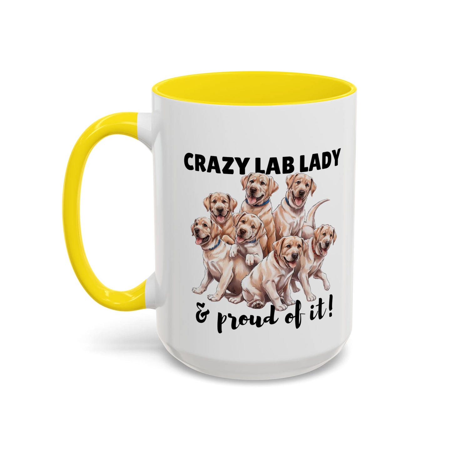 Crazy Lab Lady Coffee Mug - Dog Lover Gift, Pet Mom Mug, Funny Lab Dog Mug, Coffee Cup for Dog Owners, Animal Lover's Accessories