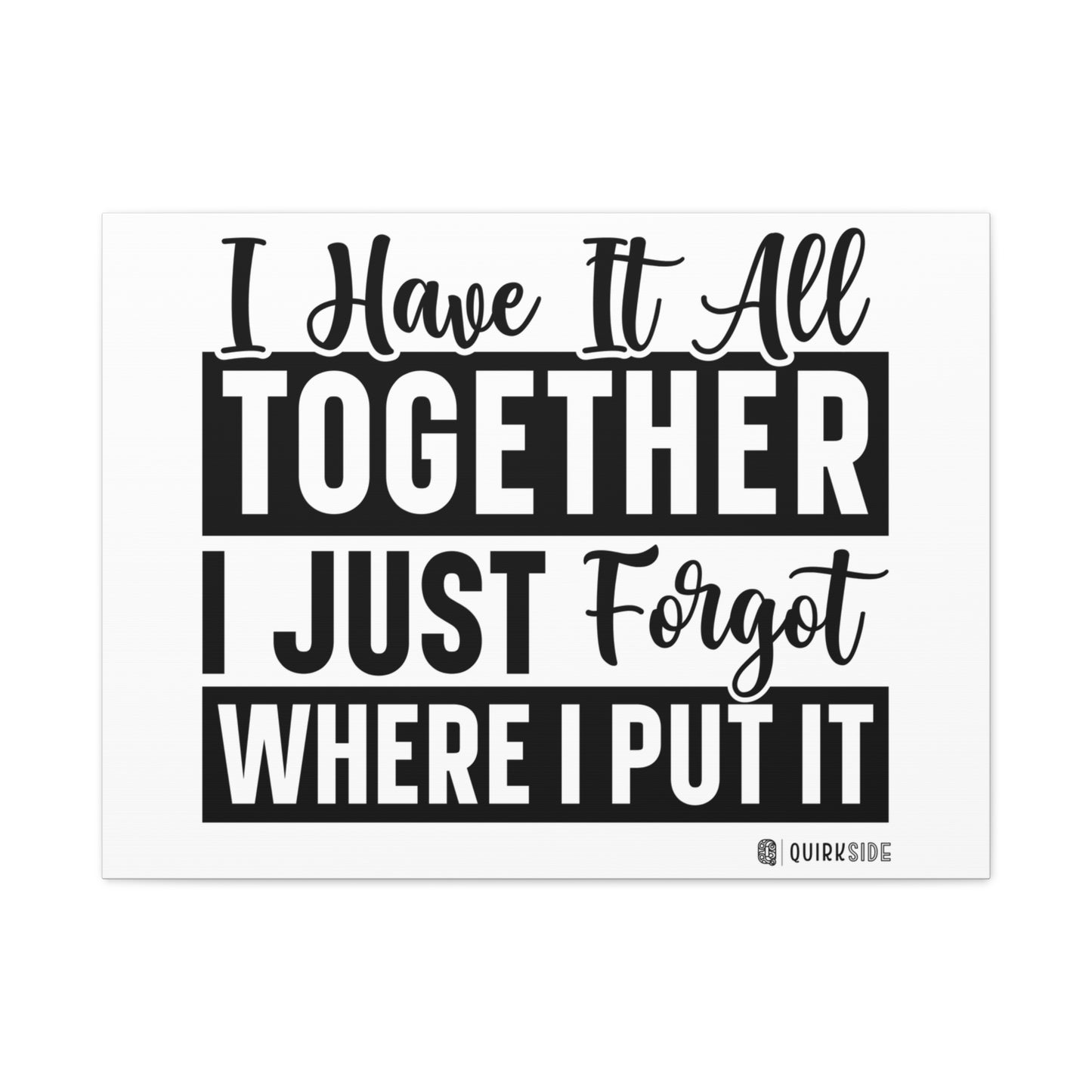 Humorous Wall Art Canvas, Fun Home Decor, Gift for Friends, Quirky Art Print, Motivational Canvas