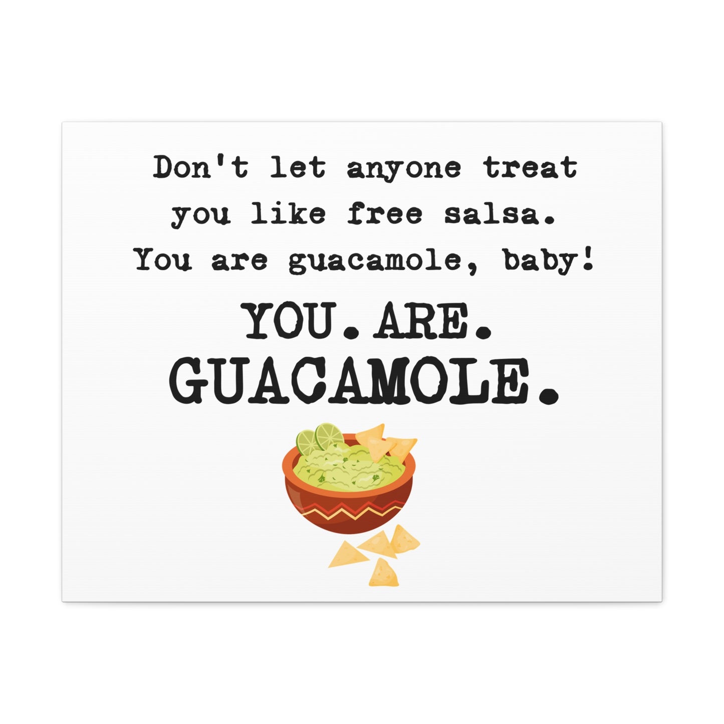 Guacamole Quote Canvas Art, Kitchen Decor, Funny Wall Art, Gift for Foodies, Home Decoration
