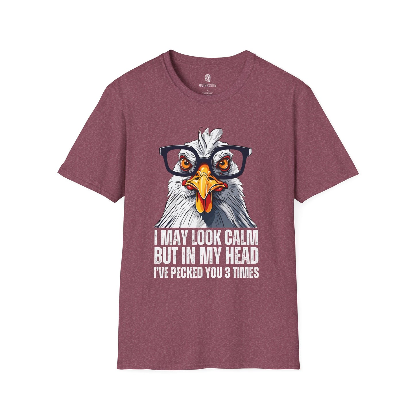 Funny Chicken Unisex T-Shirt, Crazy Chicken Tee, Quirky Humor Shirt, Stand Out Apparel, Hilarious Graphic Top