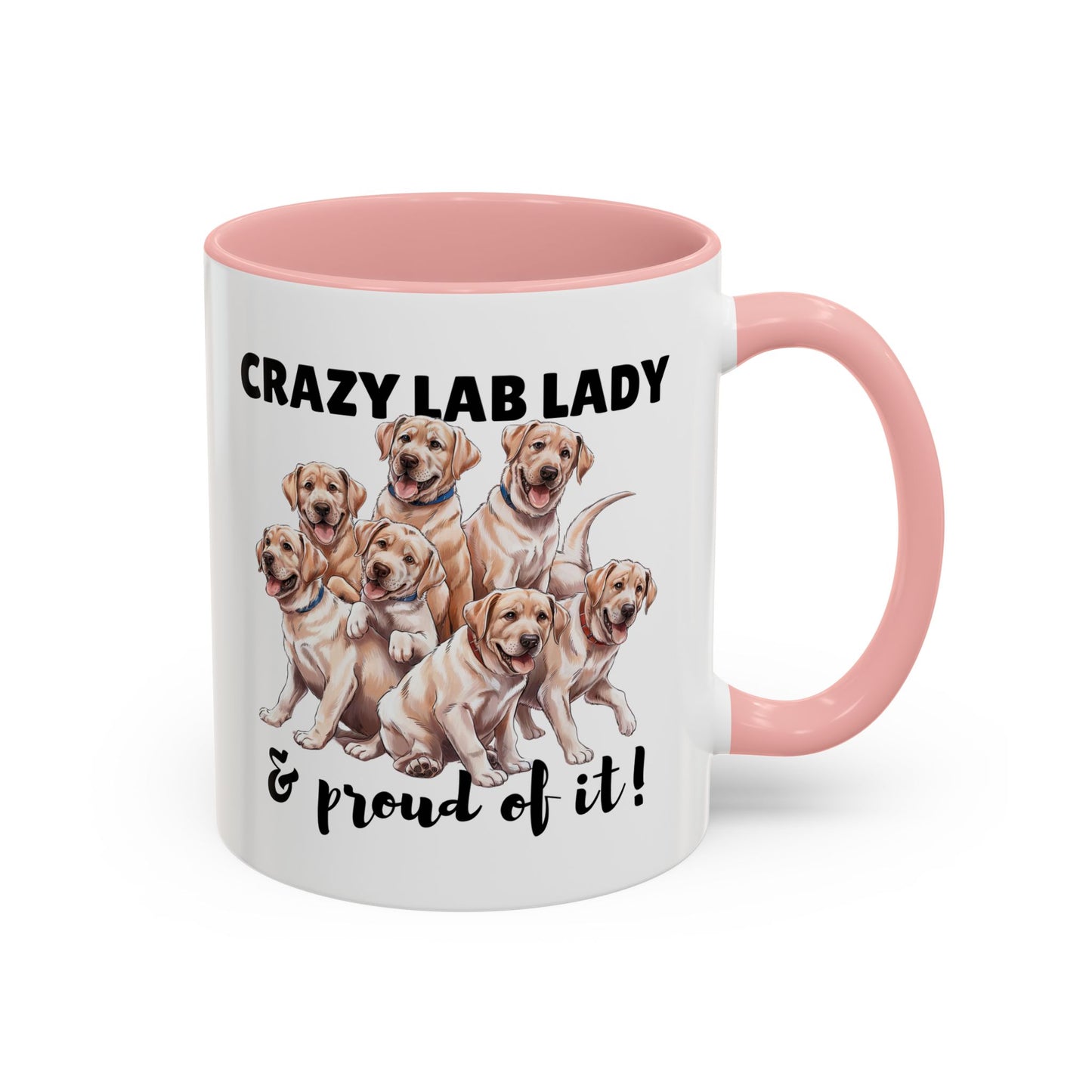 Crazy Lab Lady Coffee Mug - Dog Lover Gift, Pet Mom Mug, Funny Lab Dog Mug, Coffee Cup for Dog Owners, Animal Lover's Accessories