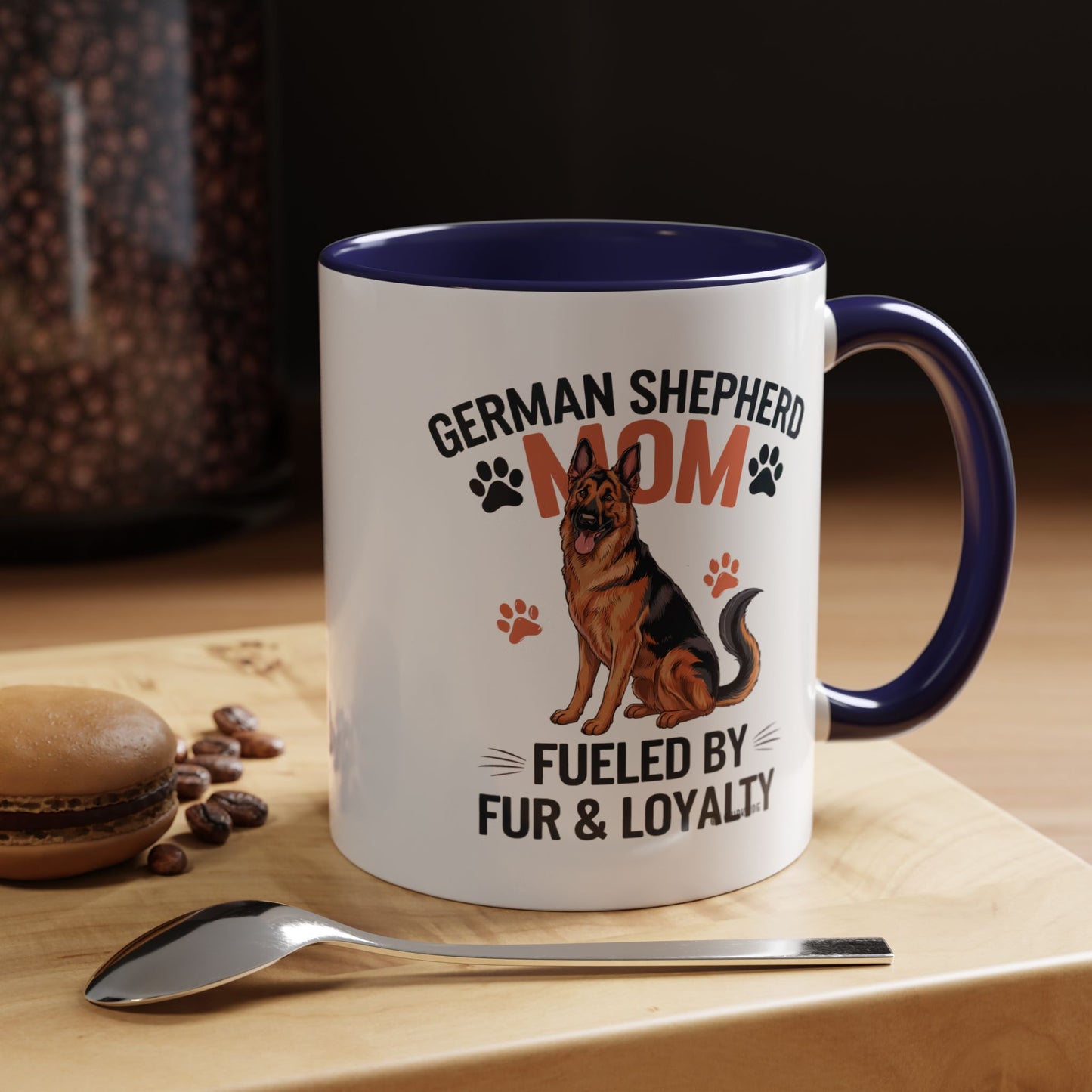 German Shepherd Mom Accent Coffee Mug: Perfect Gift for Dog Lovers, Pet Owners, Dog Enthusiasts, Animal Lovers