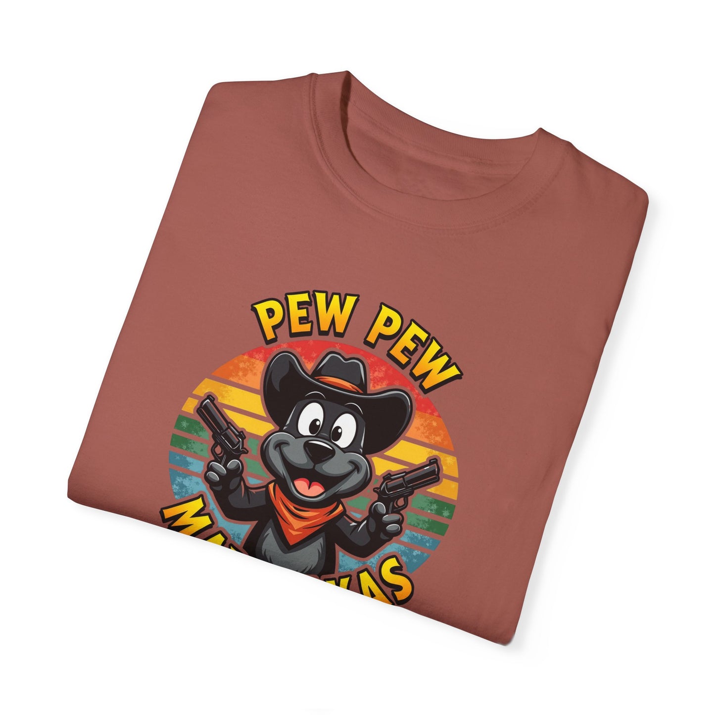 Cowboy Dog Funny T-Shirt, Western Style Tee, Unisex Garment-Dyed Shirt, Dog Lover Gift, Rodeo Apparel