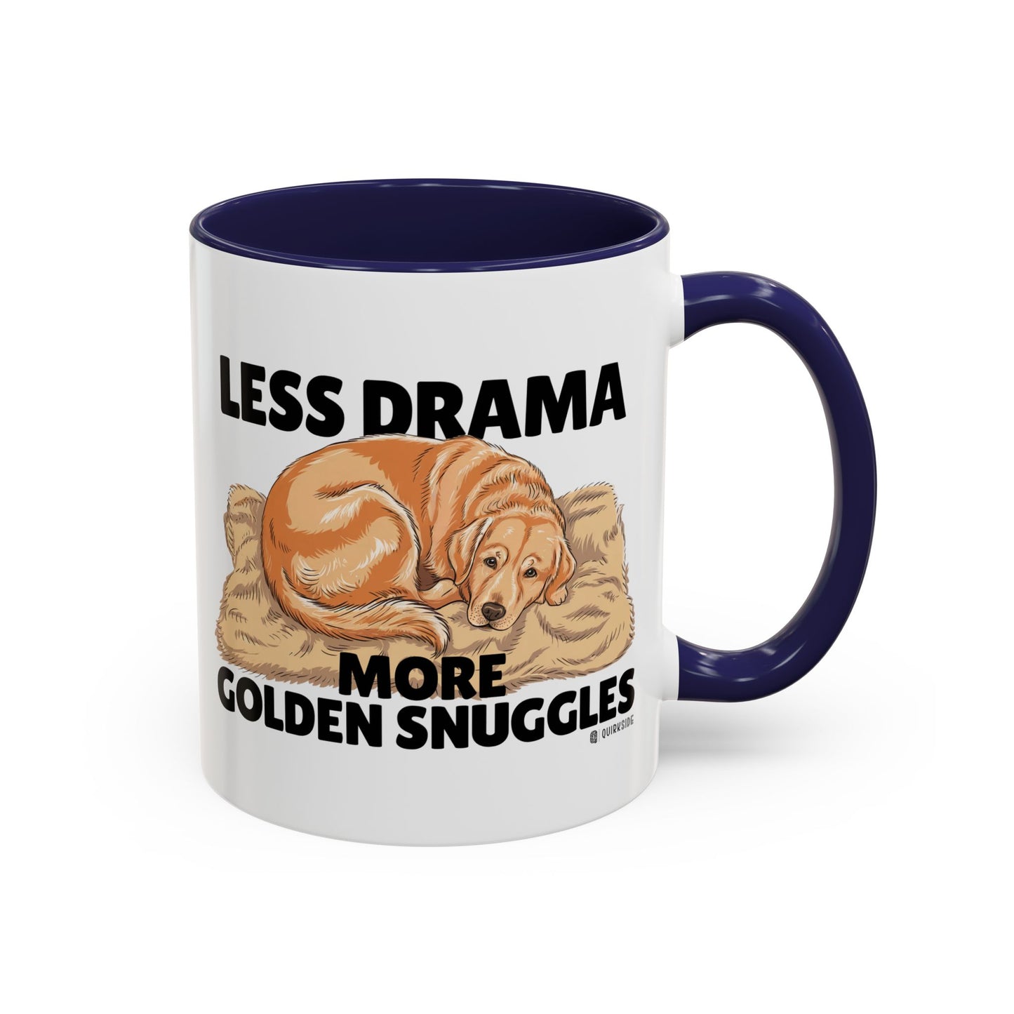 Golden Snuggles Coffee Mug - Less Drama More Snuggles, Dog Lover Gift, Perfect for Home, Funny Dog Mug, Pet Owner Treat