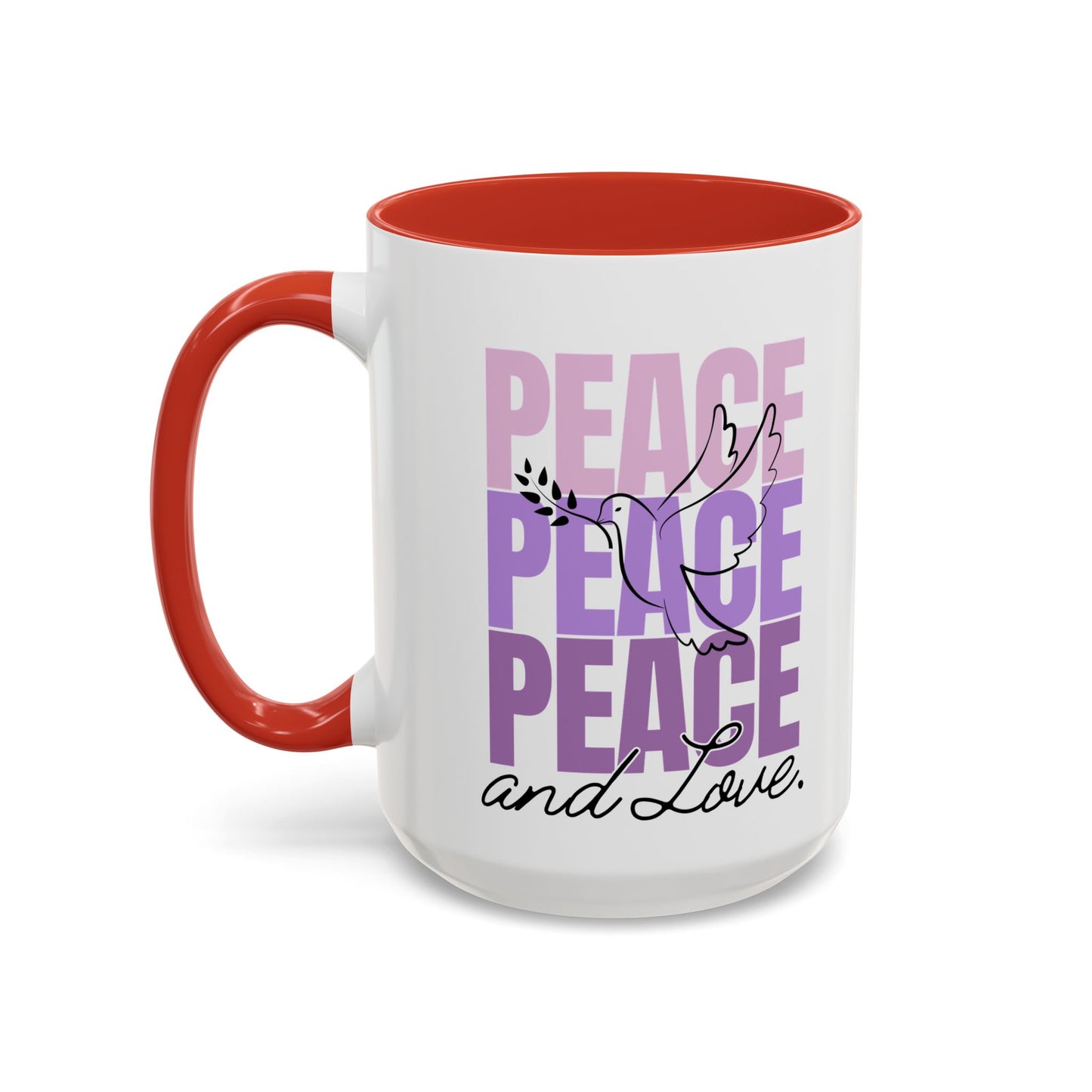 Peace and Love Accent Mug