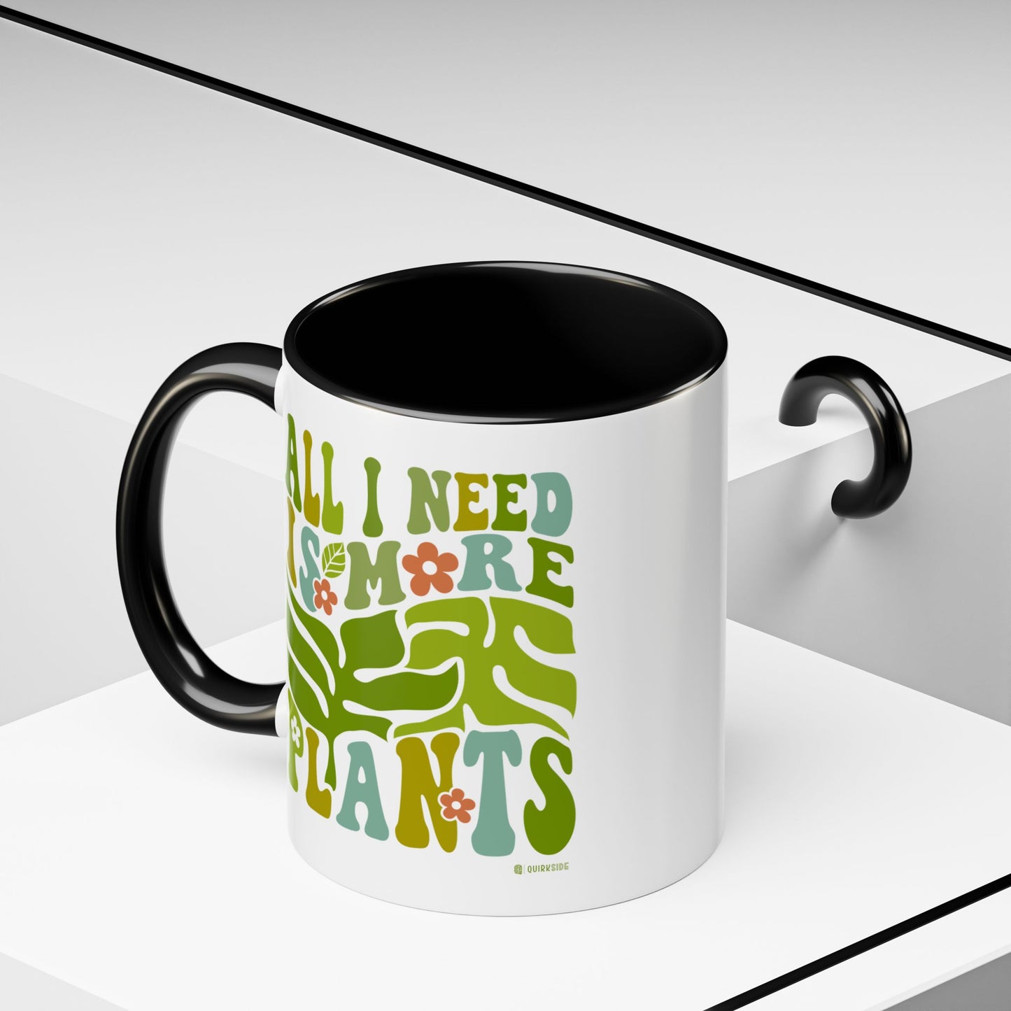 Botanical Coffee Mug - All I Need is More Plants, Plant Lover Gift, Home Decor, Gardening Mug, Eco-Friendly Coffee Cup