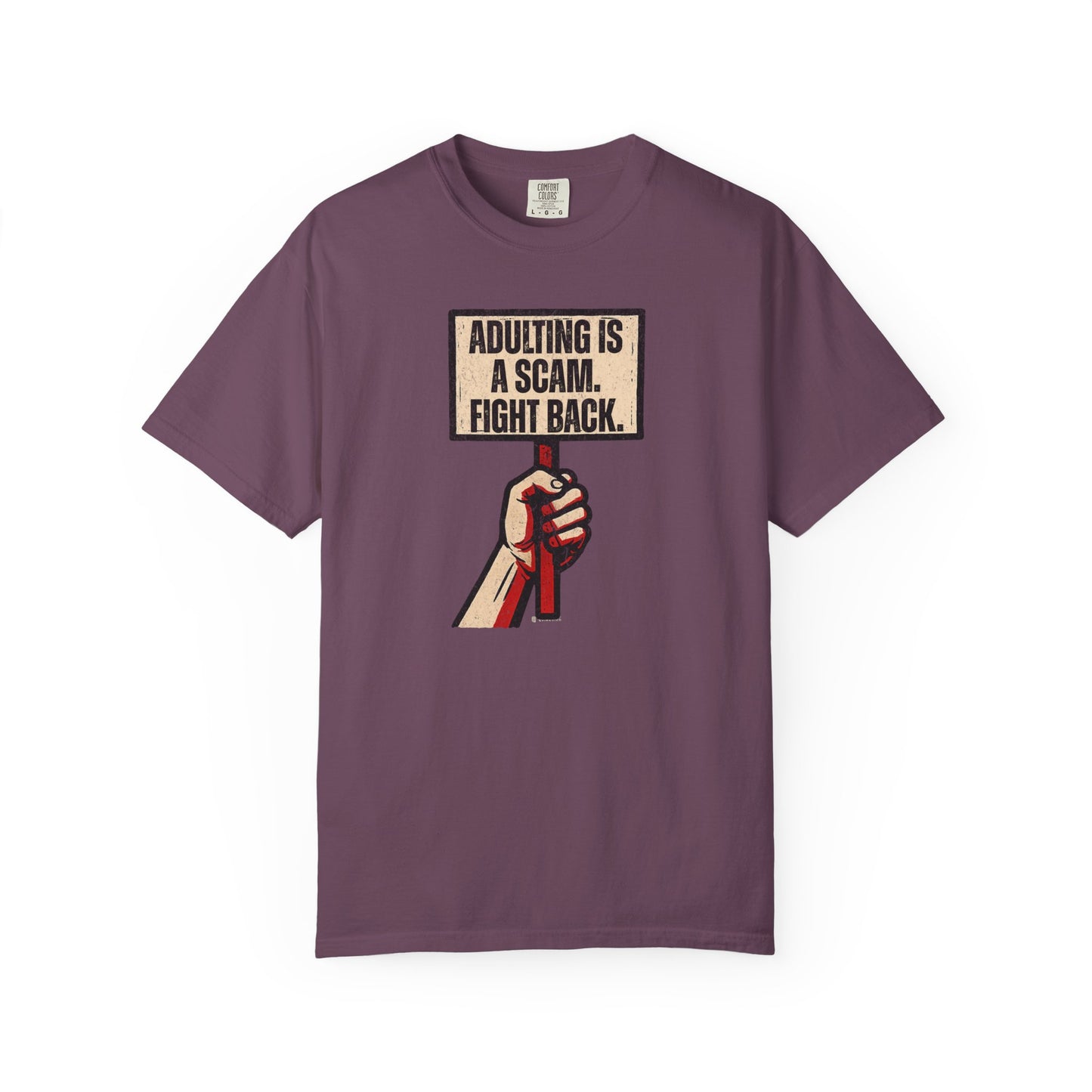 Adulting Is A Scam T-Shirt, Funny Unisex Tee, Gift for Millennials, Casual Wear, Humor Shirt, Relaxed Fit T-Shirt