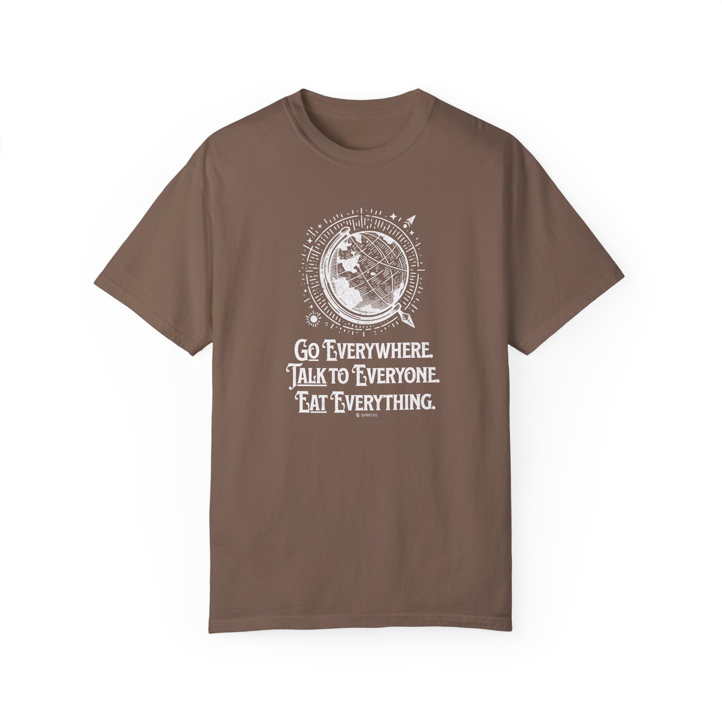 Traveler's Unisex Garment-Dyed T-shirt, Wanderlust Tee, Adventure Shirt, Travel Lover Top, Vacation Apparel