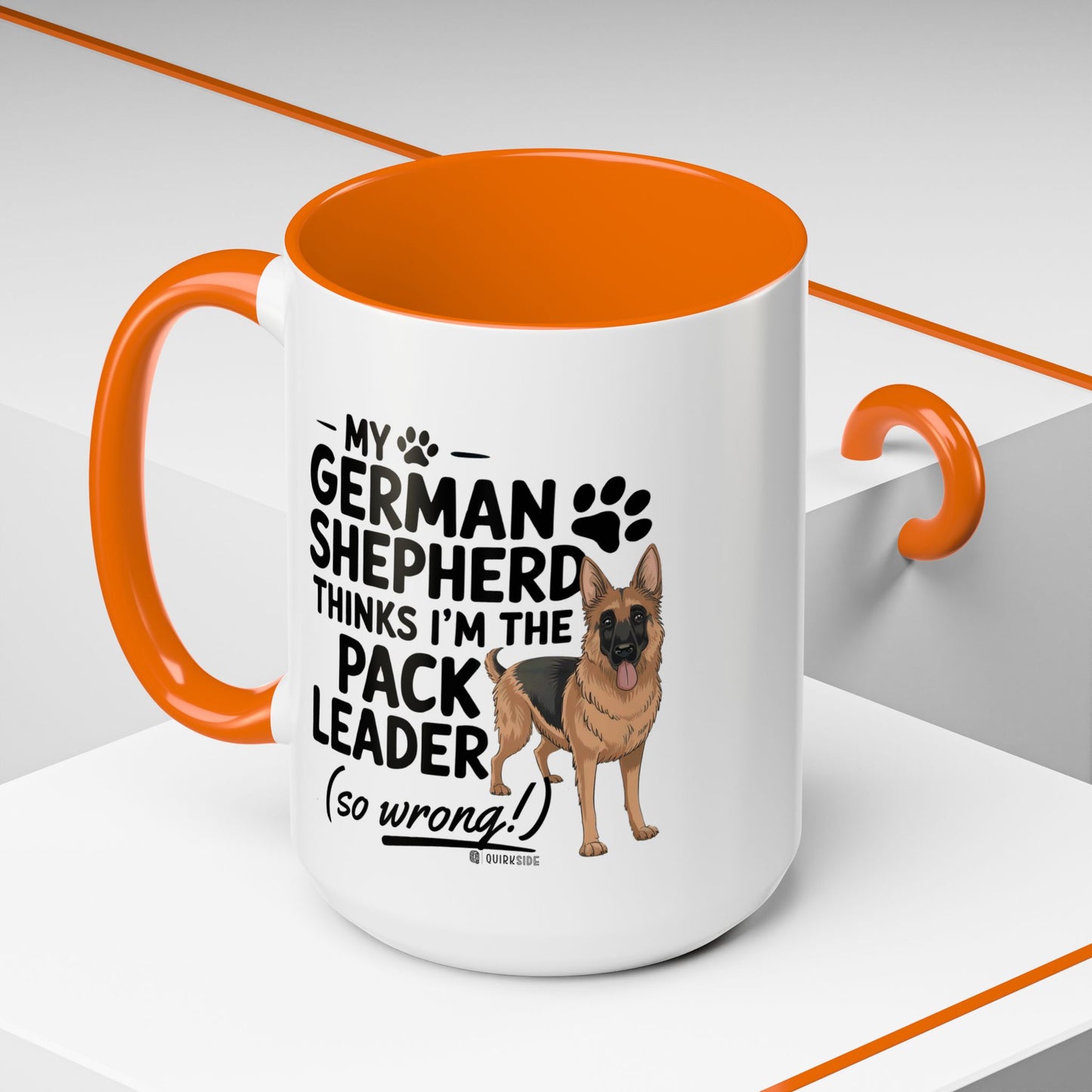 Funny German Shepherd Coffee Mug, Dog Lover Gift, Pet Owner Mug, Pack Leader Humor, 11oz, 15oz