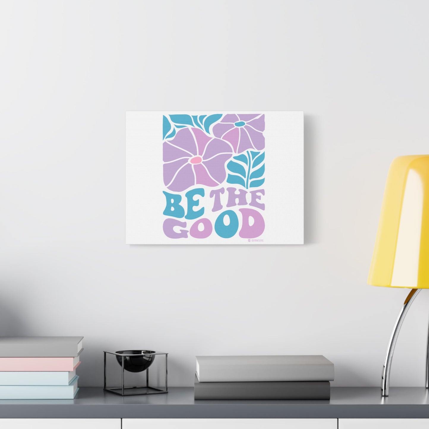 Inspirational Wall Art Canvas, Positive Vibes Home Decor, 'Be The Good' Motivational Artwork, Gift for Home, Office or Nursery